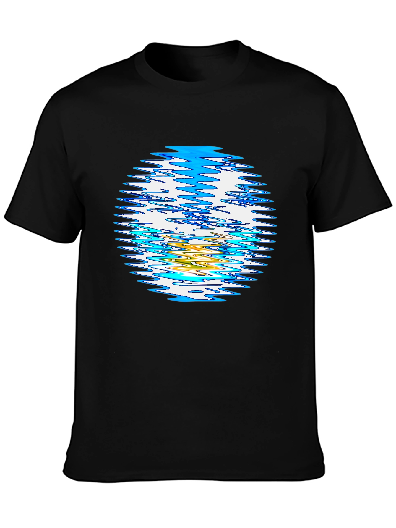 Abstract Circle Graphic Black T-Shirt