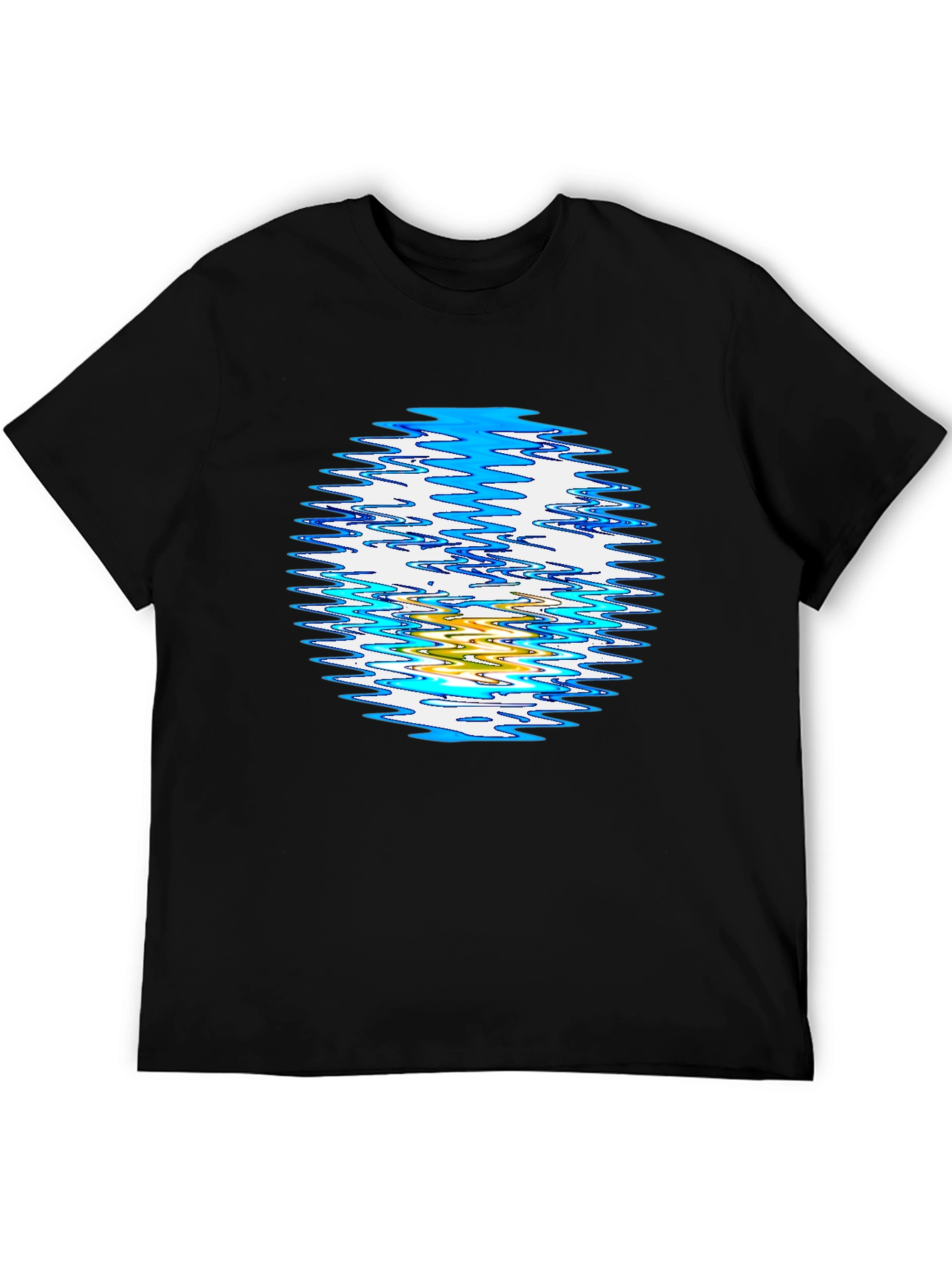 Abstract Circle Graphic Black T-Shirt