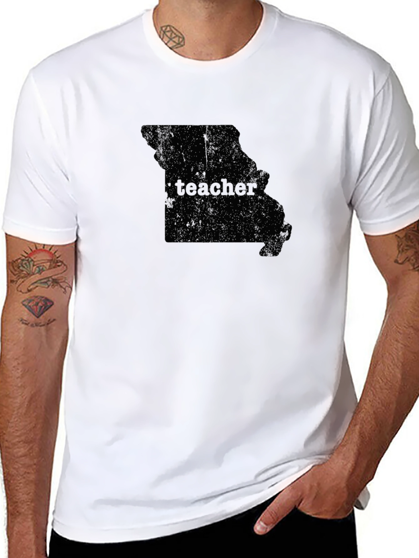 Teacher Missouri State Outline Graphic T-Shirt