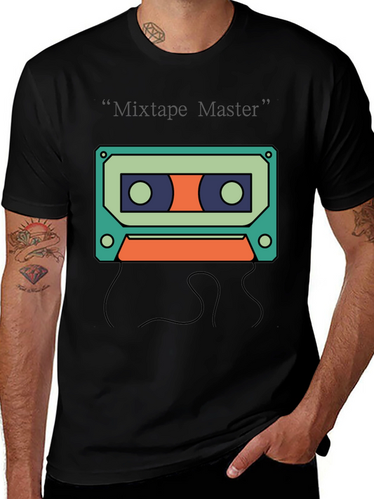 Mixtape Master Graphic Tee - Retro Cassette Design