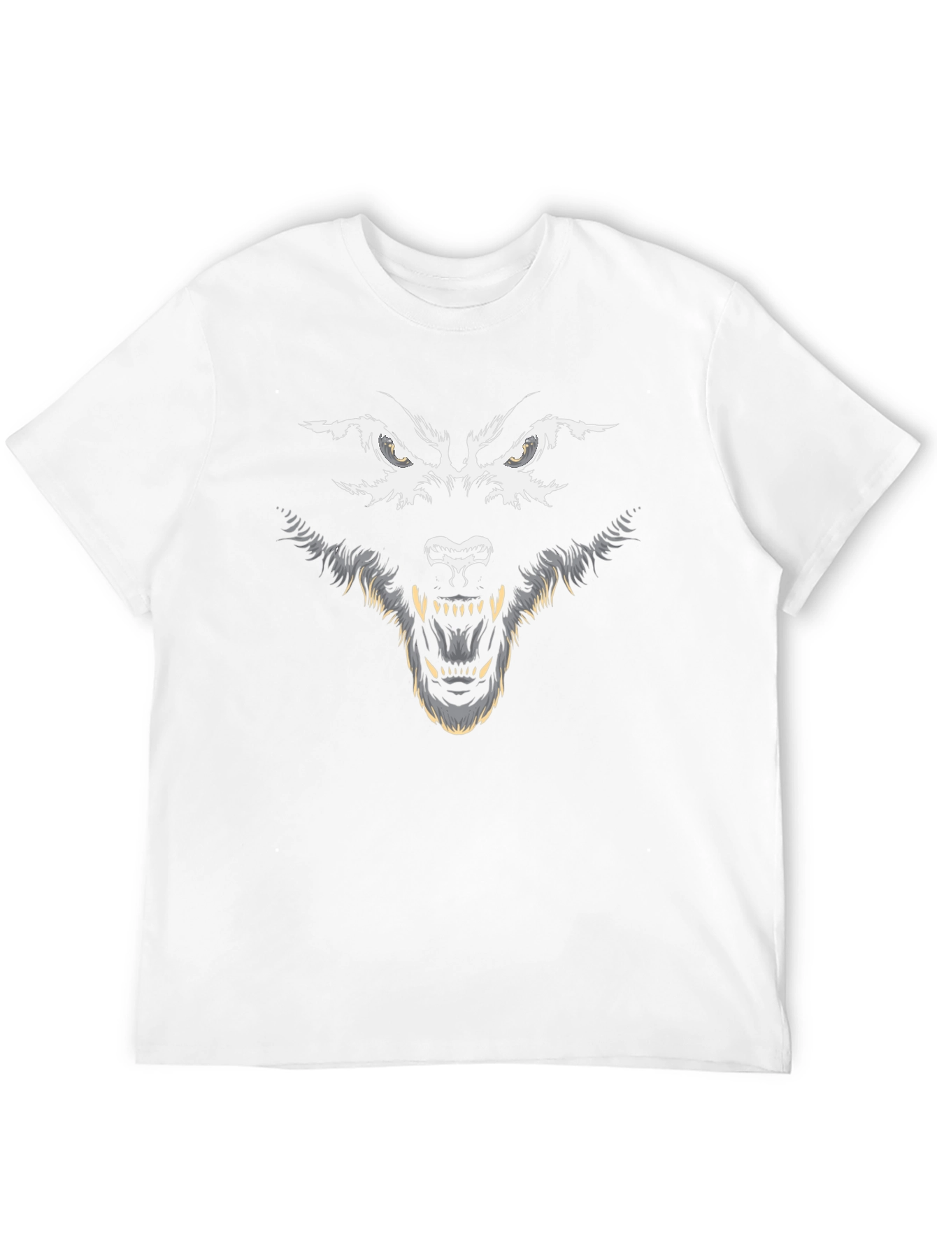 Black Wolf Graphic Print T-Shirt