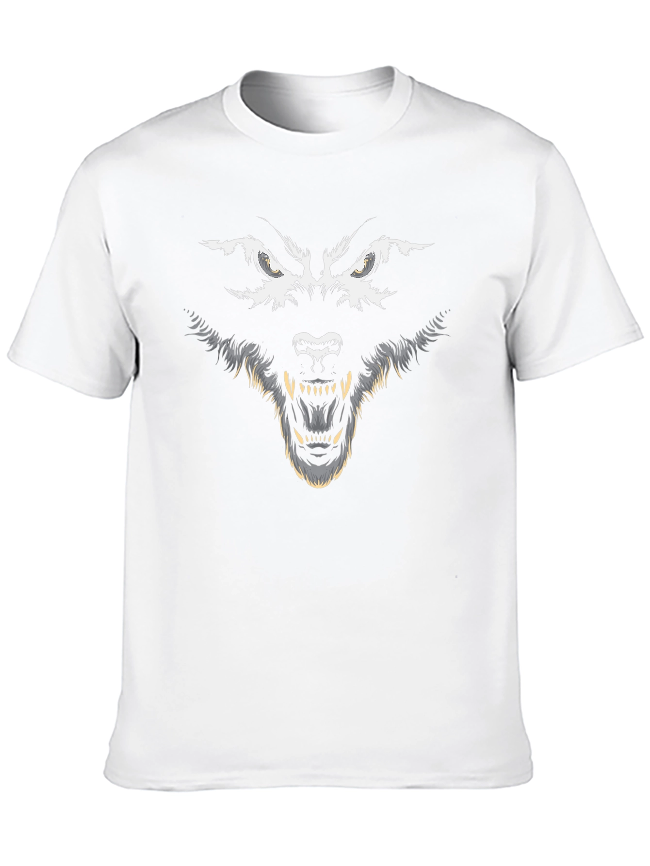 Black Wolf Graphic Print T-Shirt