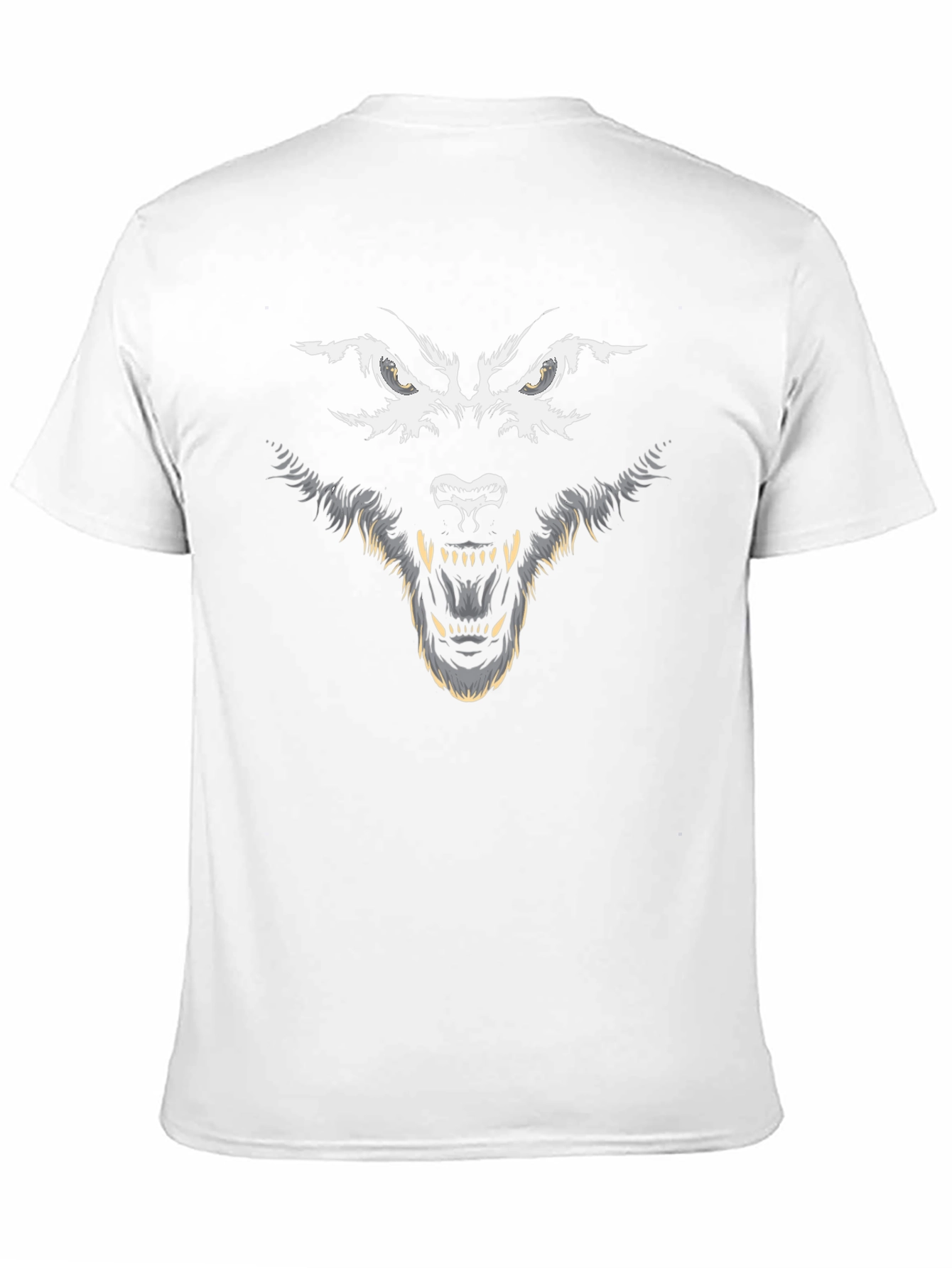 Black Wolf Graphic Print T-Shirt