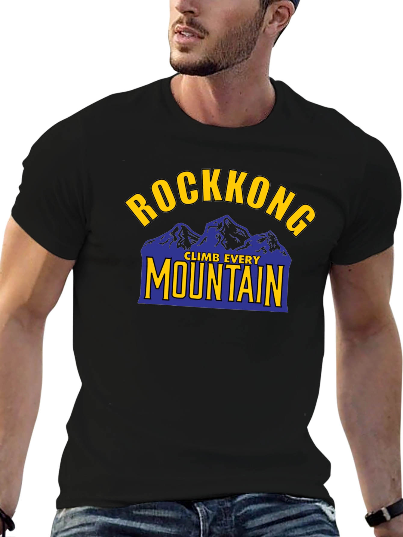 Rockkong Climb Every Mountain T-Shirt - Black