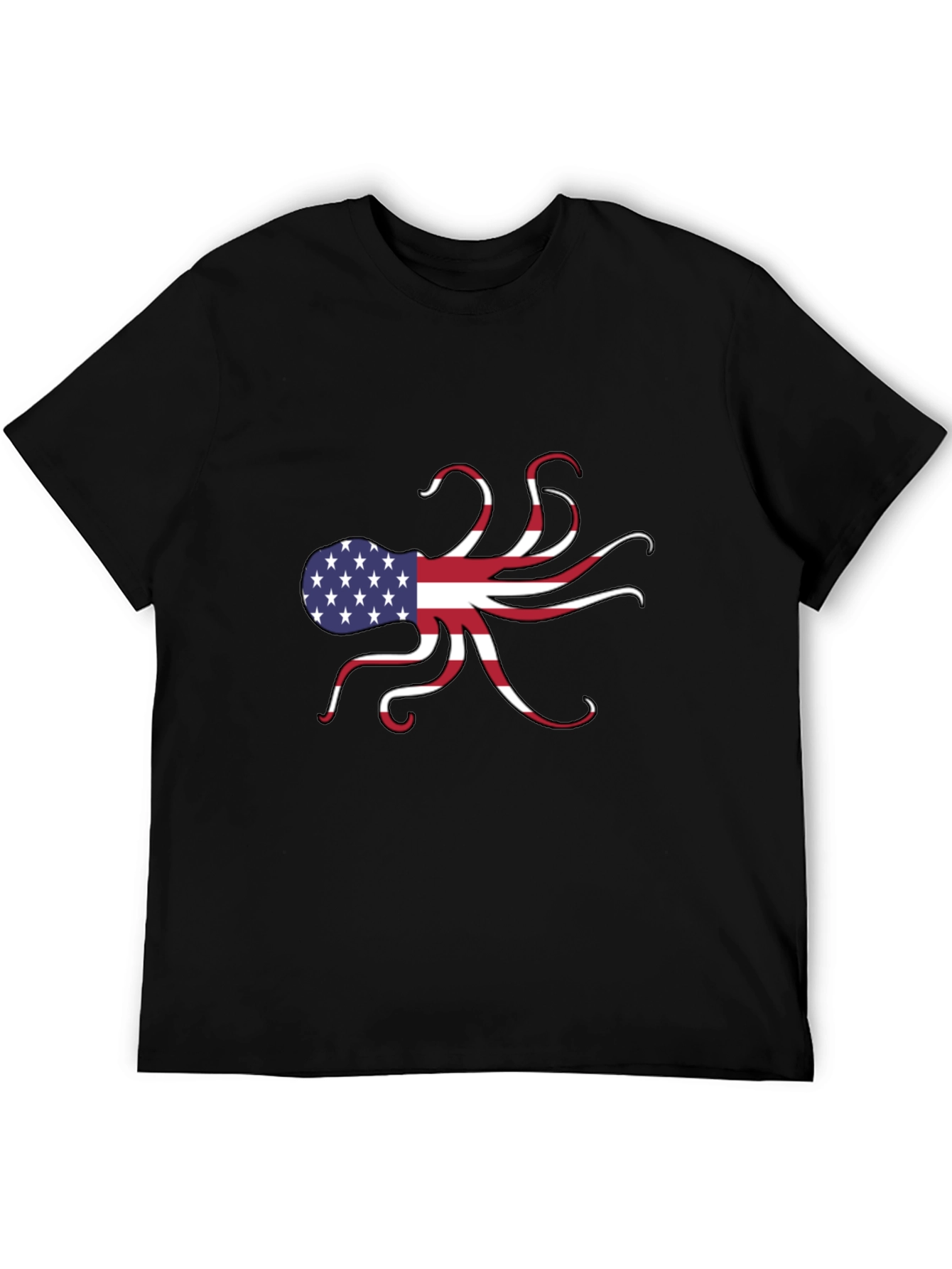 American Flag Octopus Graphic T-Shirt