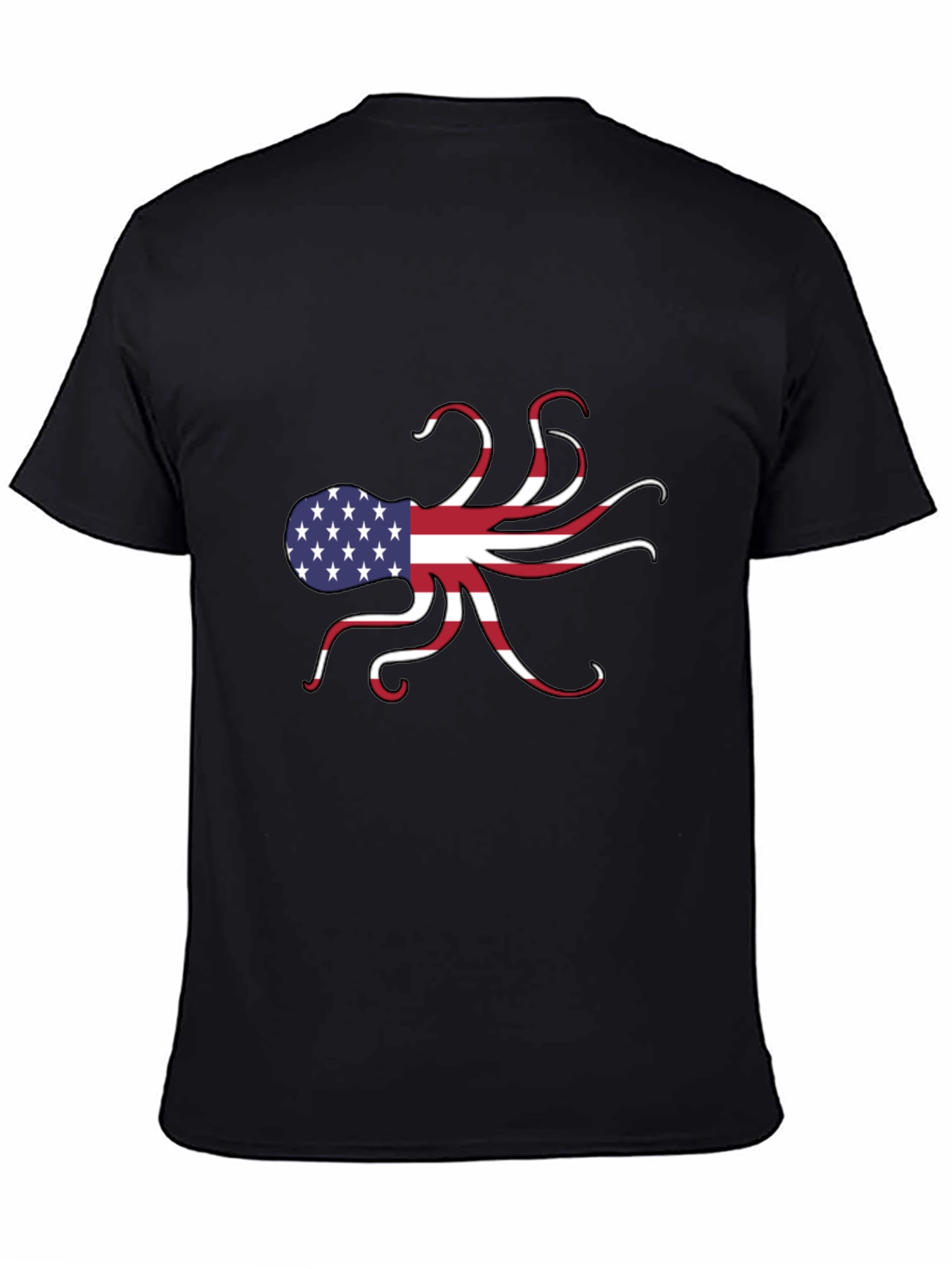 American Flag Octopus Graphic T-Shirt