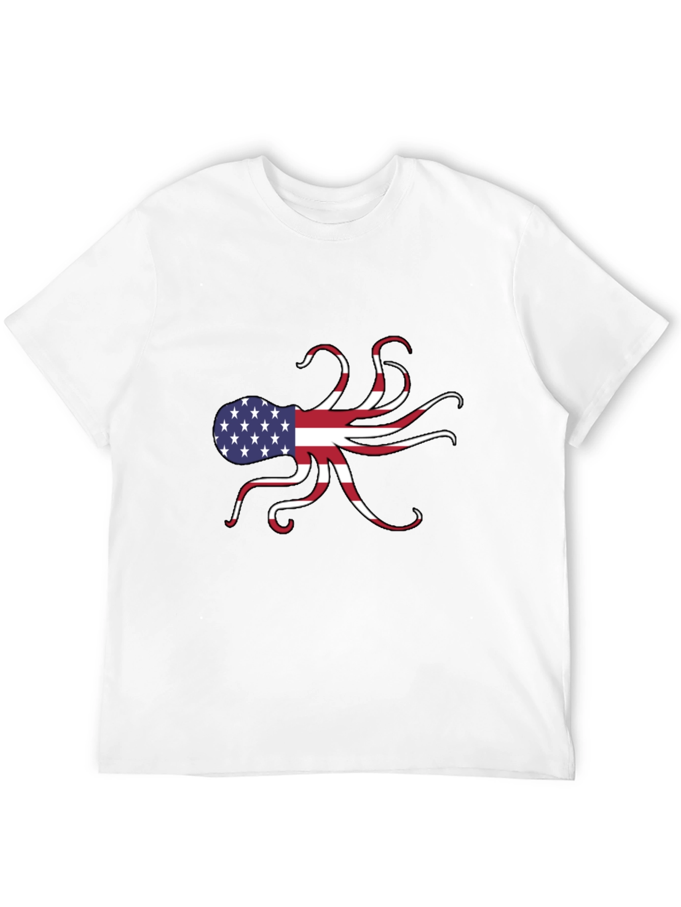 American Flag Octopus Graphic T-Shirt