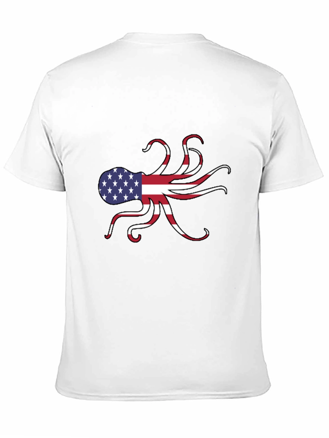American Flag Octopus Graphic T-Shirt