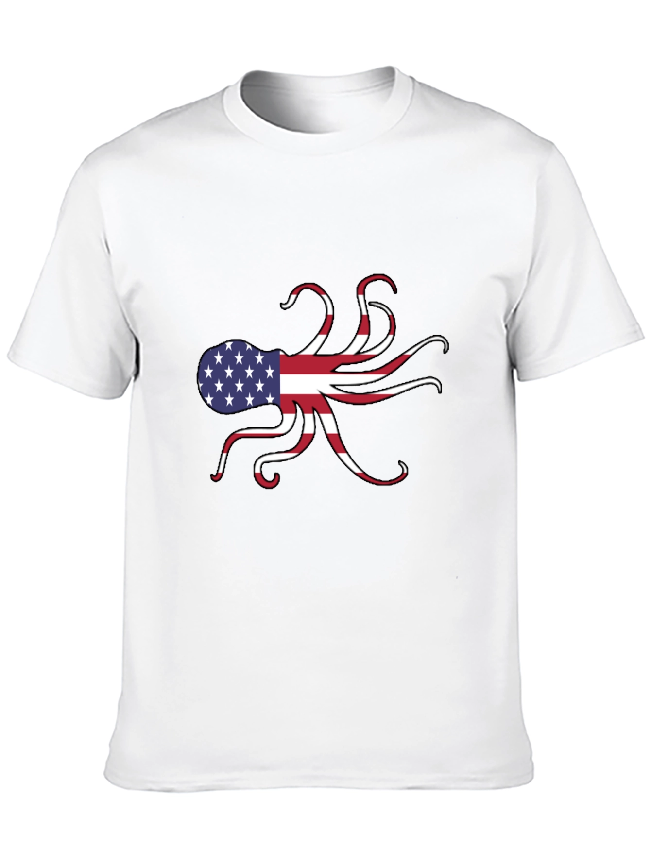 American Flag Octopus Graphic T-Shirt