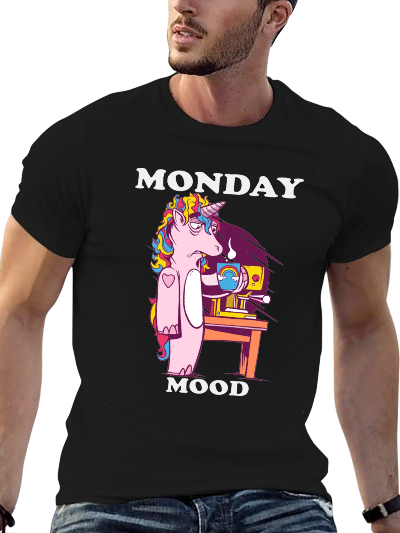 Monday Mood Unicorn Graphic Tee