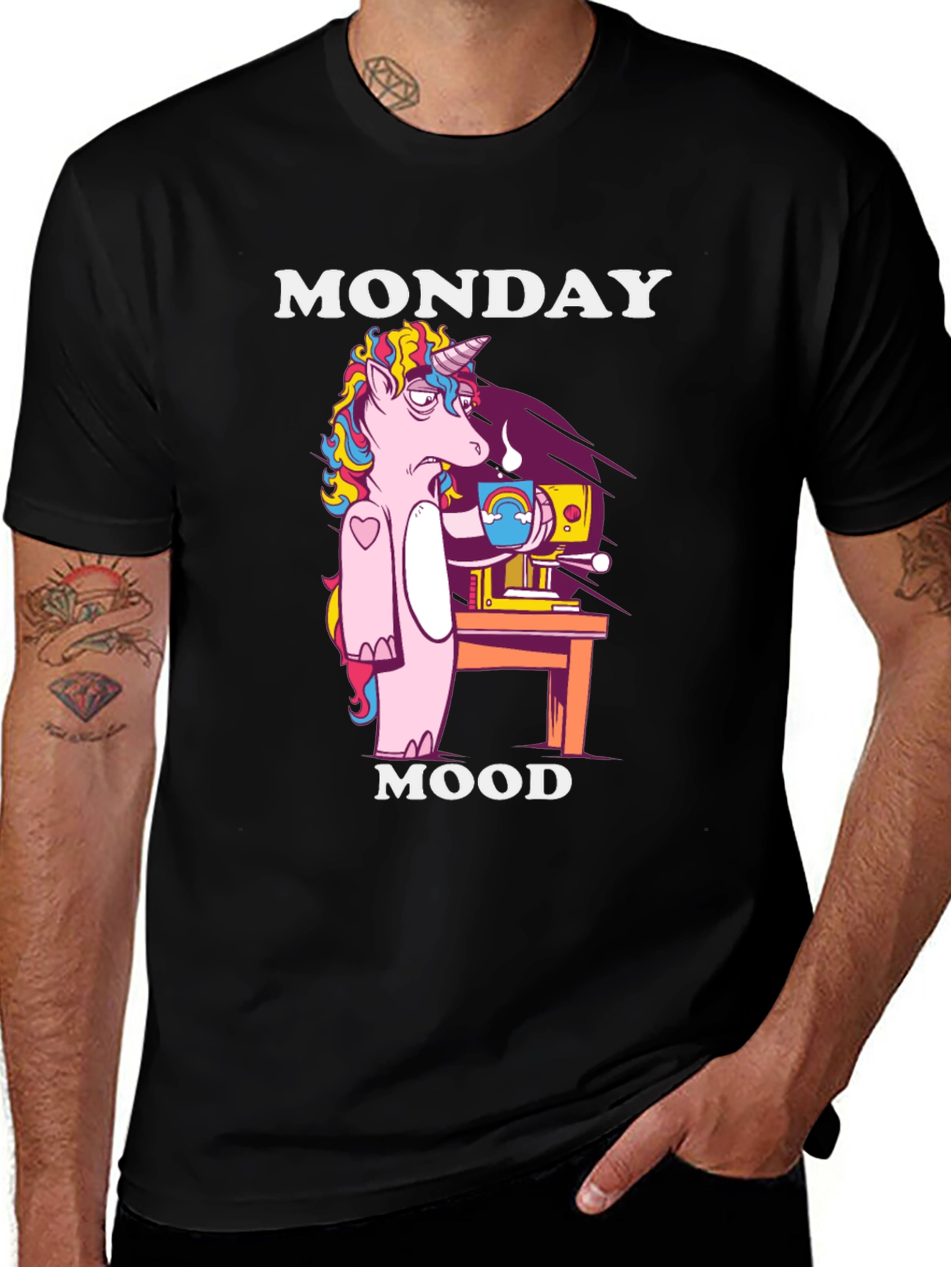 Monday Mood Unicorn Graphic Tee