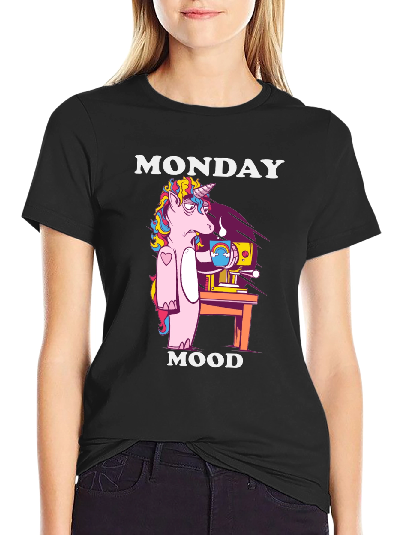 Monday Mood Unicorn Graphic Tee