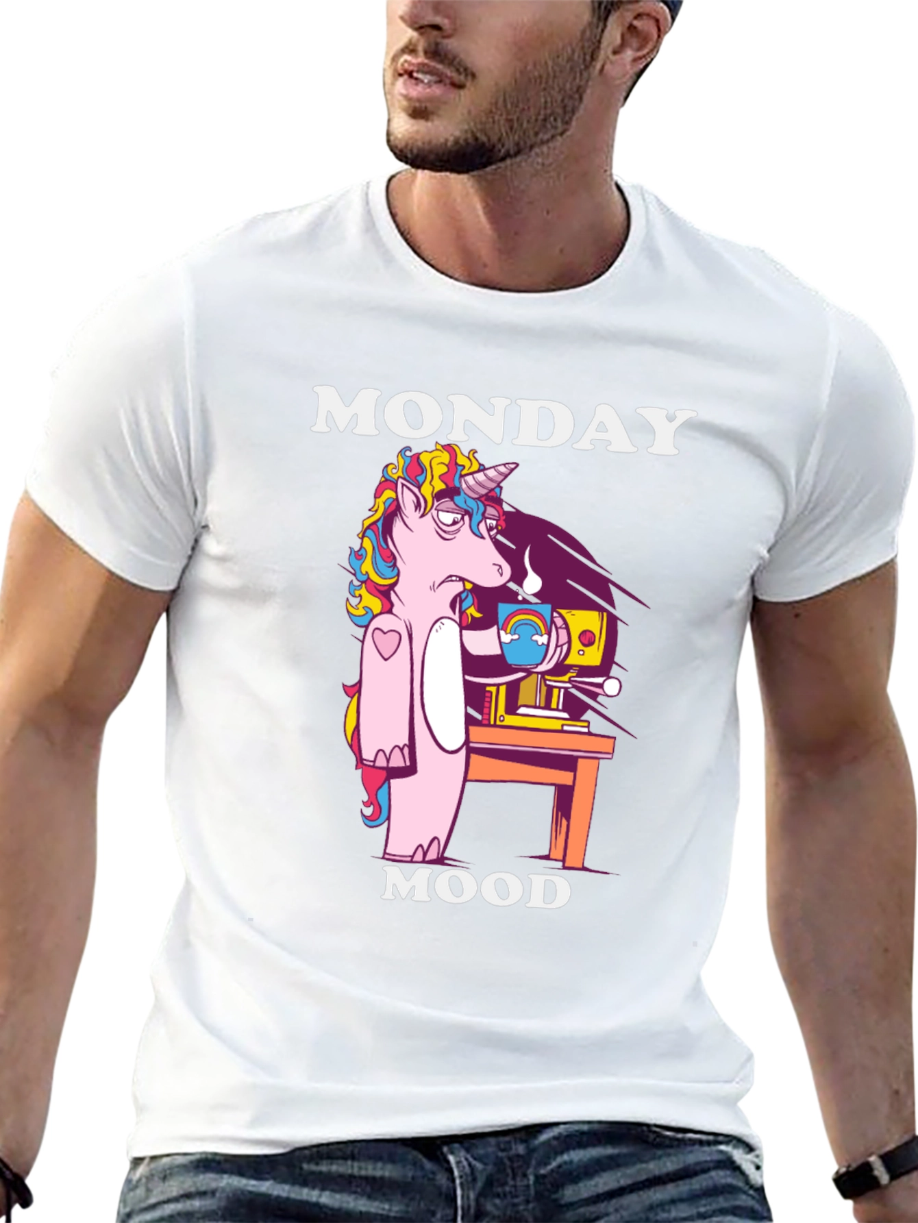 Monday Mood Unicorn Graphic Tee