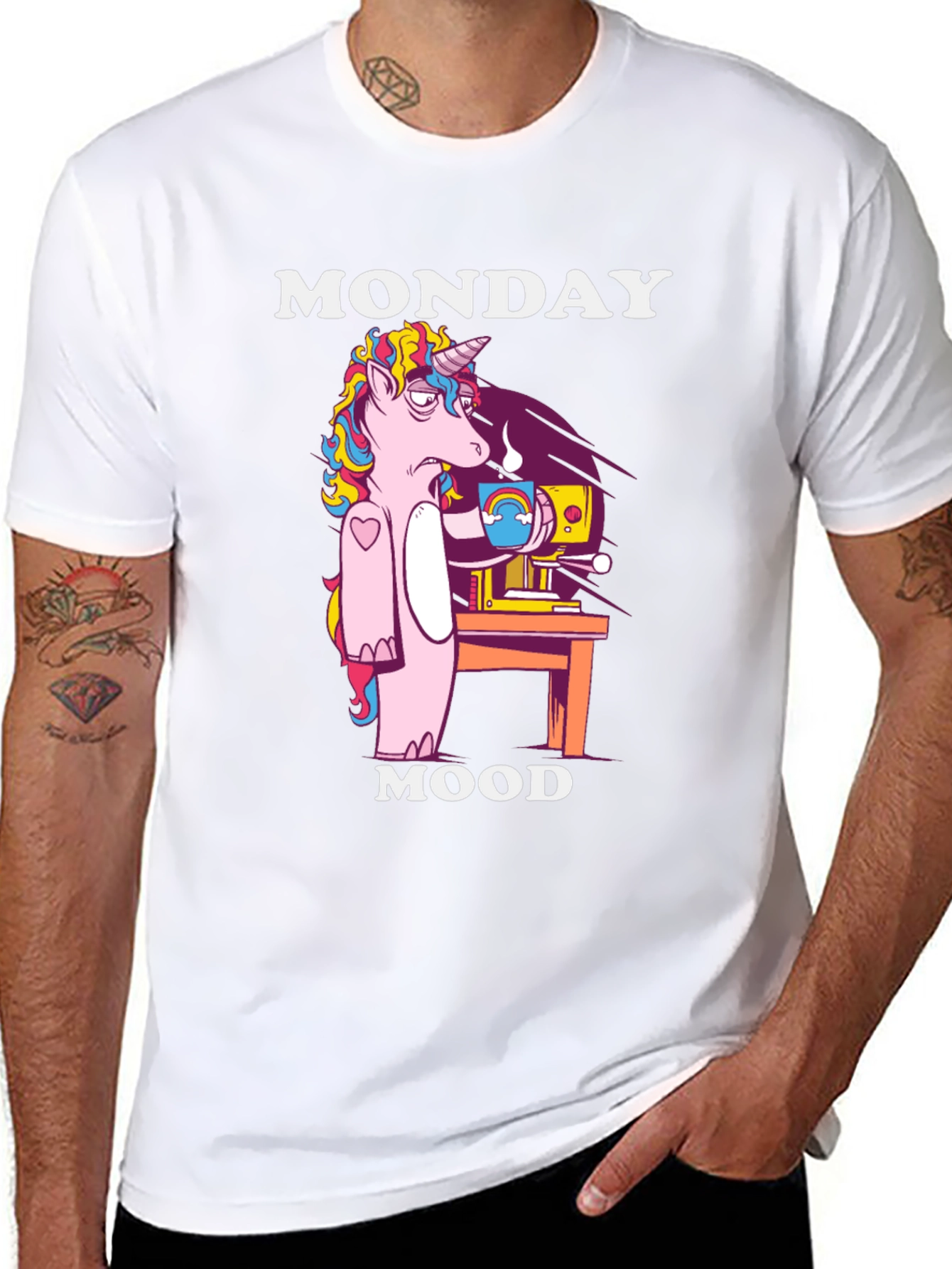 Monday Mood Unicorn Graphic Tee