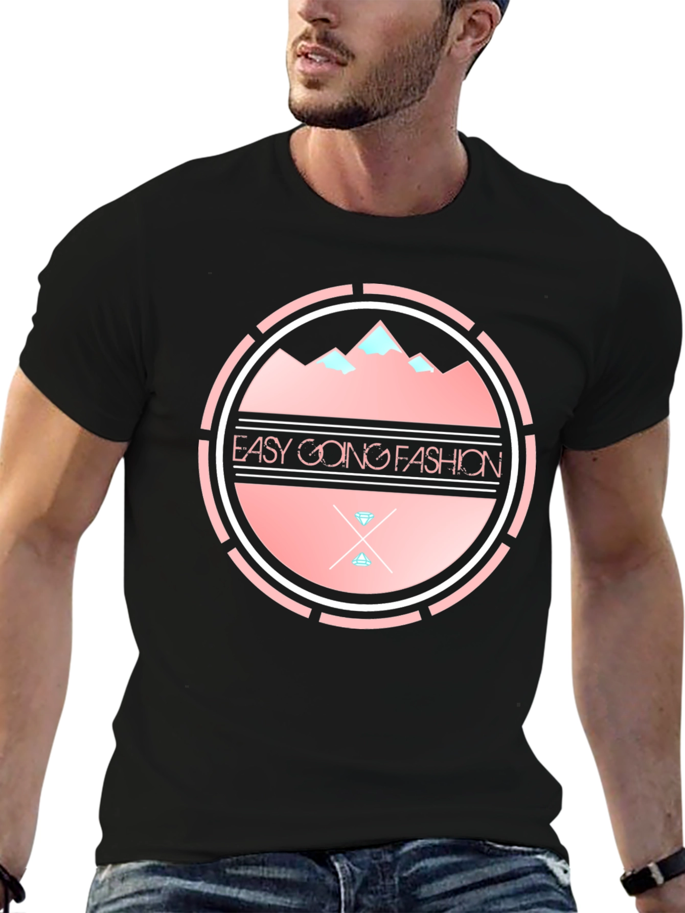 Easy Going Fashion Black T-Shirt