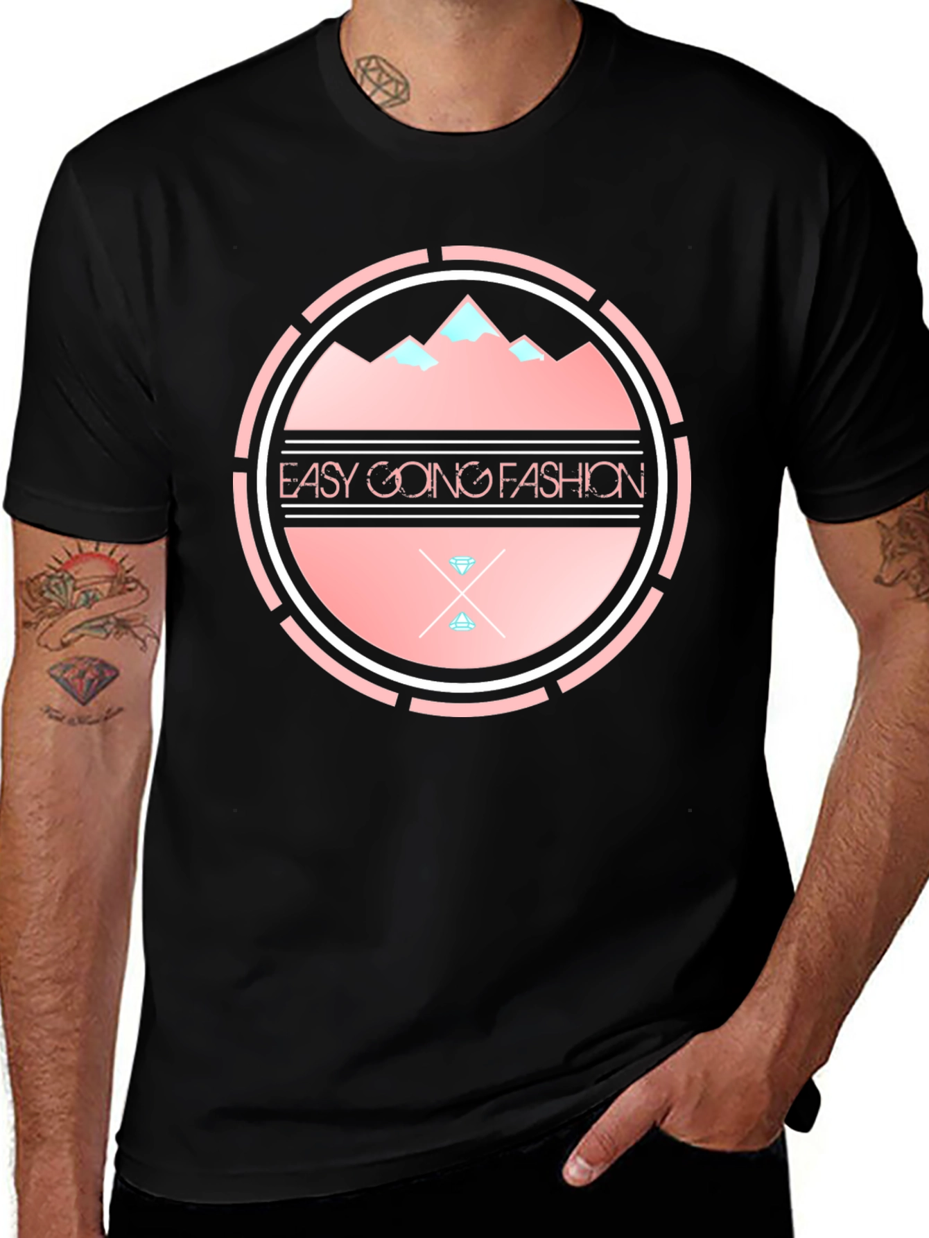Easy Going Fashion Black T-Shirt