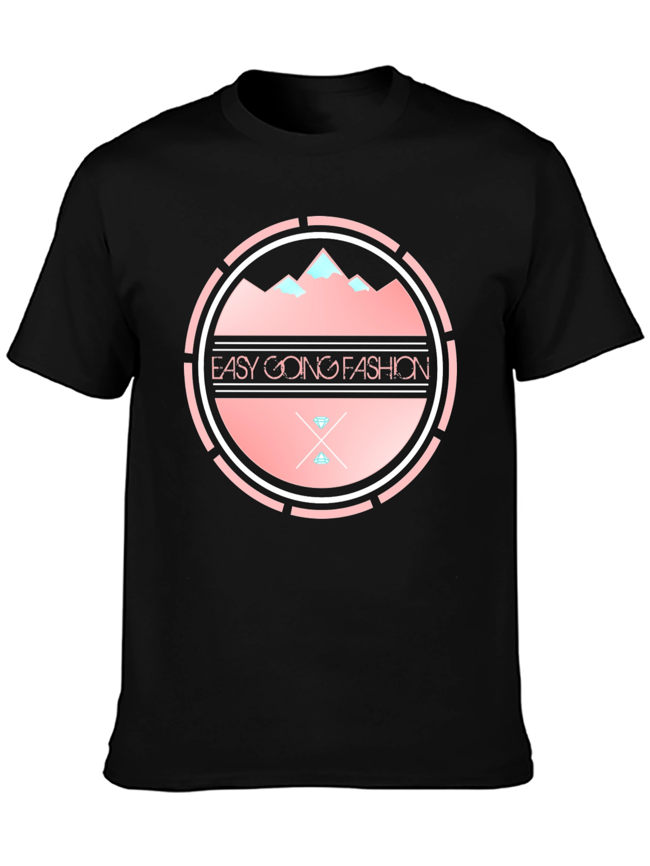Easy Going Fashion Black T-Shirt