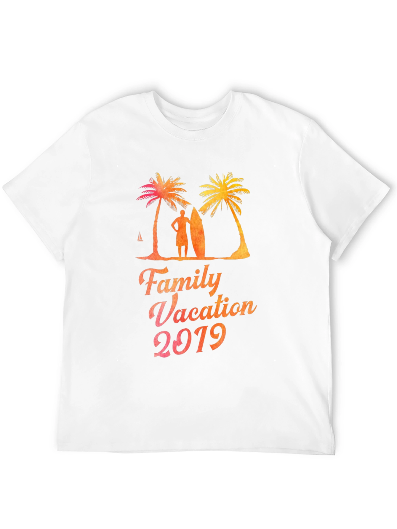 Family Vacation 2019 T-Shirt Beach Palm Tree Holiday Tee