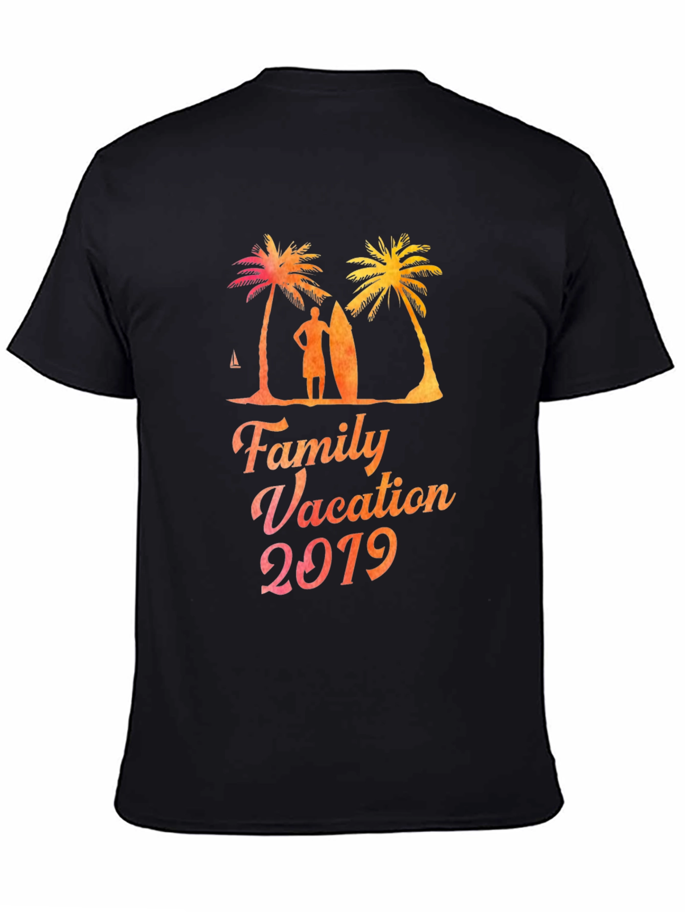 Family Vacation 2019 T-Shirt Beach Palm Tree Holiday Tee