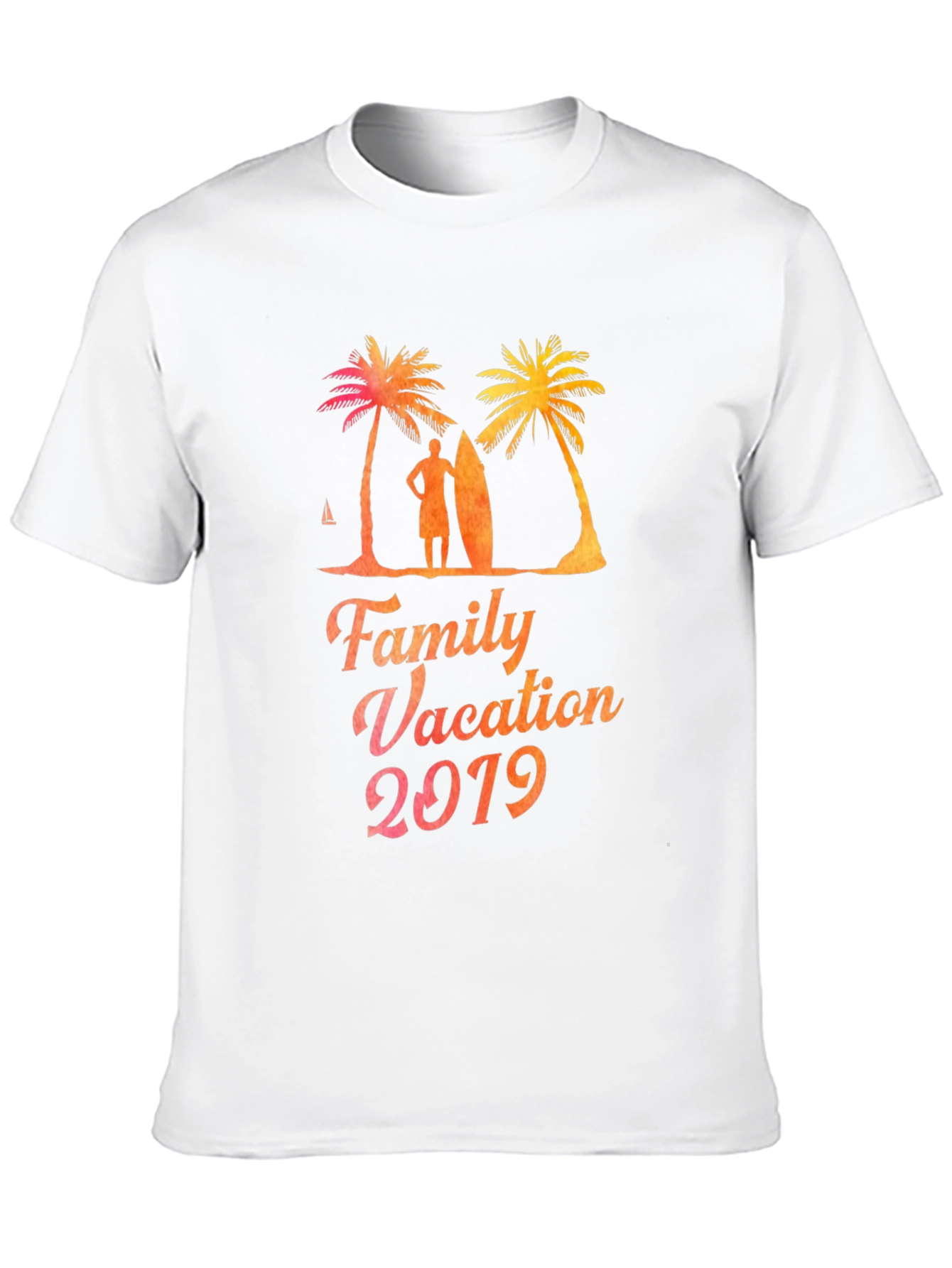 Family Vacation 2019 T-Shirt Beach Palm Tree Holiday Tee