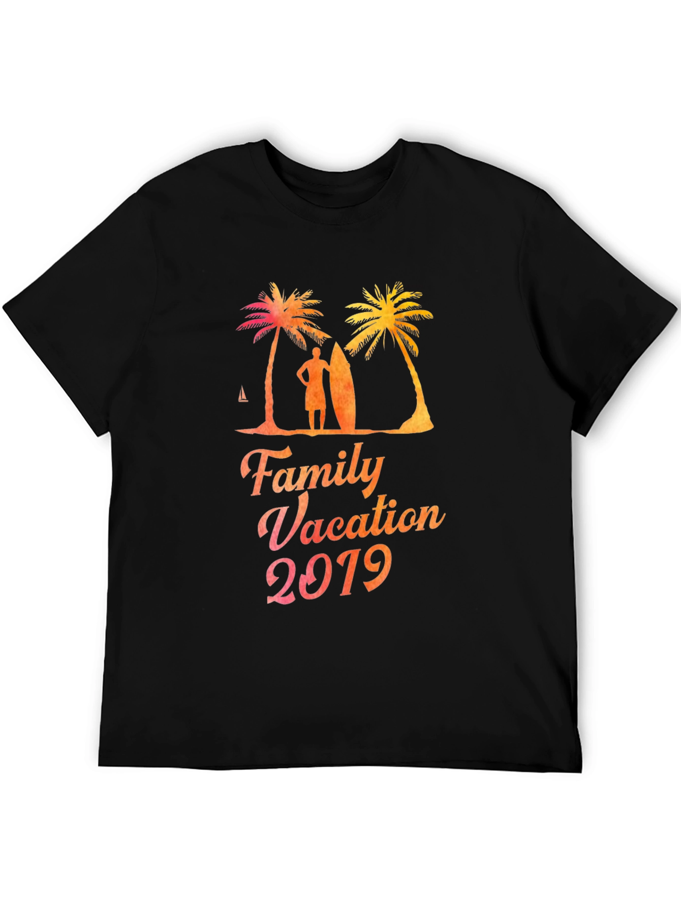 Family Vacation 2019 T-Shirt Beach Palm Tree Holiday Tee