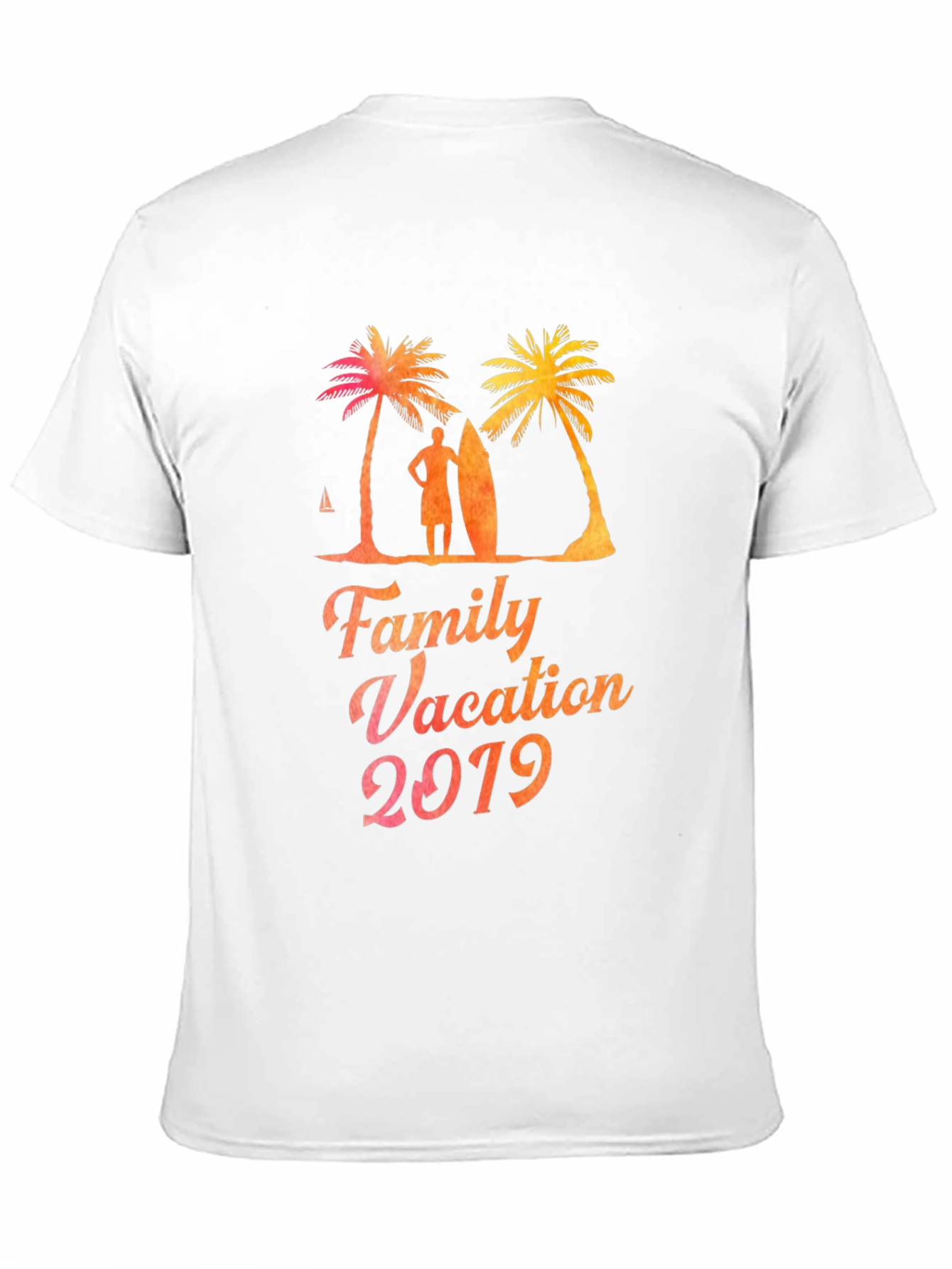 Family Vacation 2019 T-Shirt Beach Palm Tree Holiday Tee