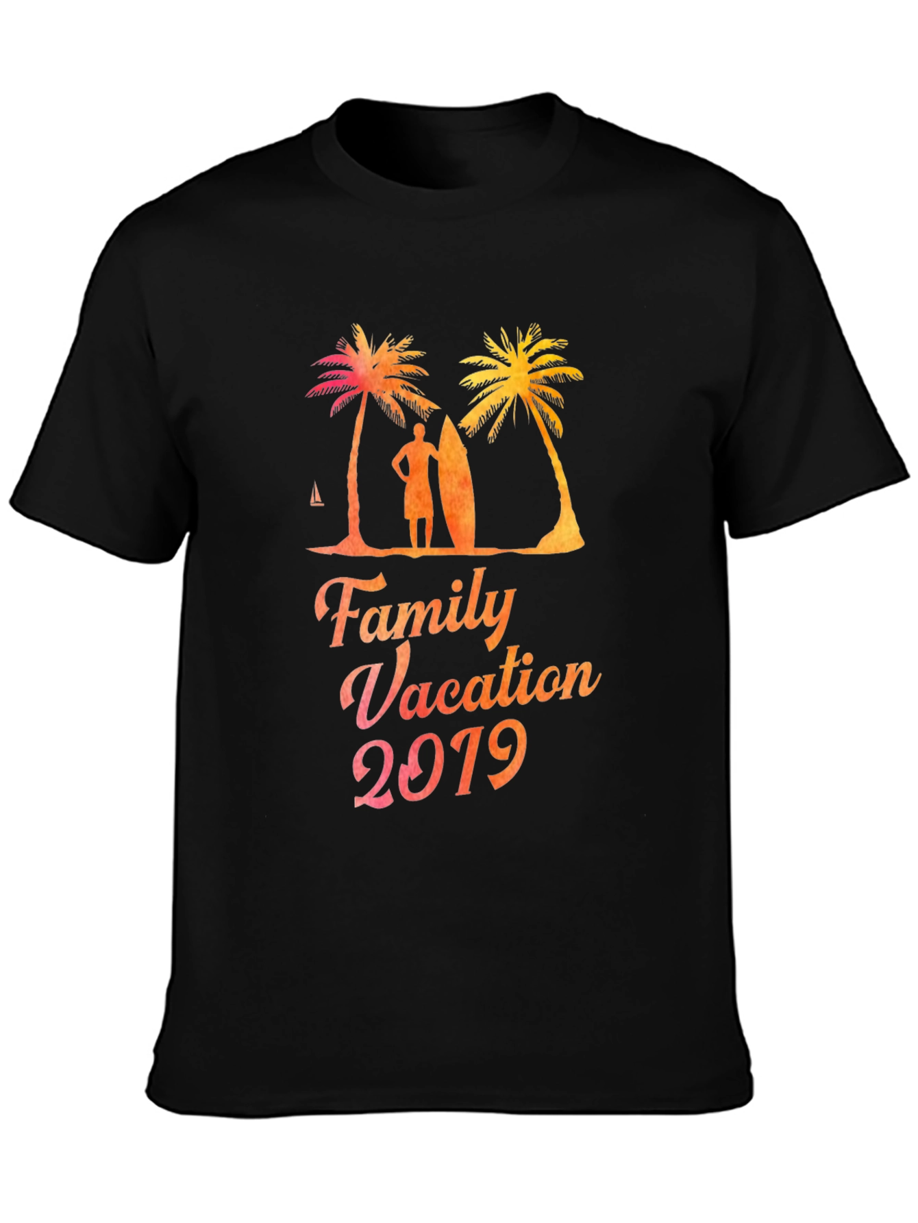 Family Vacation 2019 T-Shirt Beach Palm Tree Holiday Tee