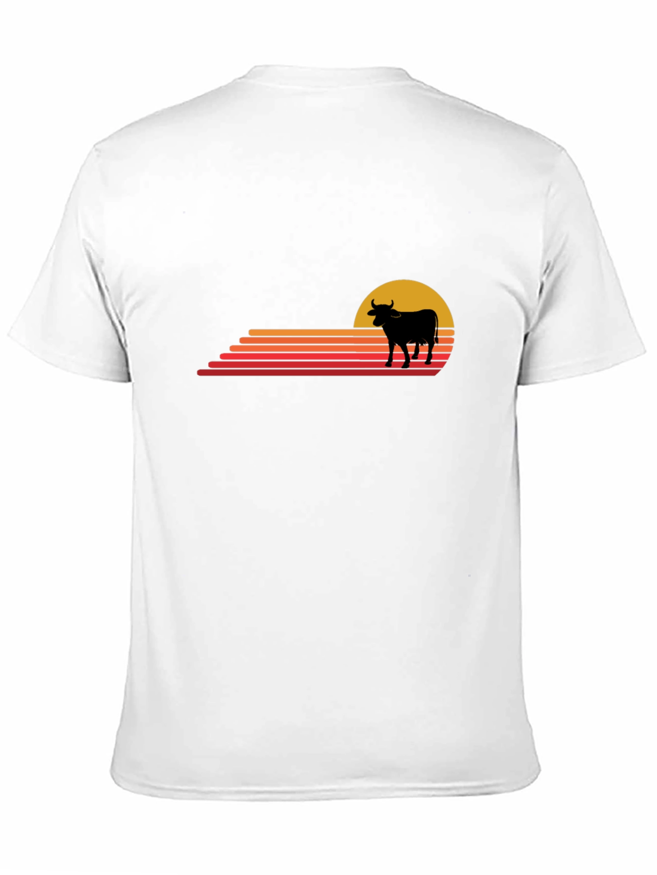 Retro Sunset Cow Graphic Tee