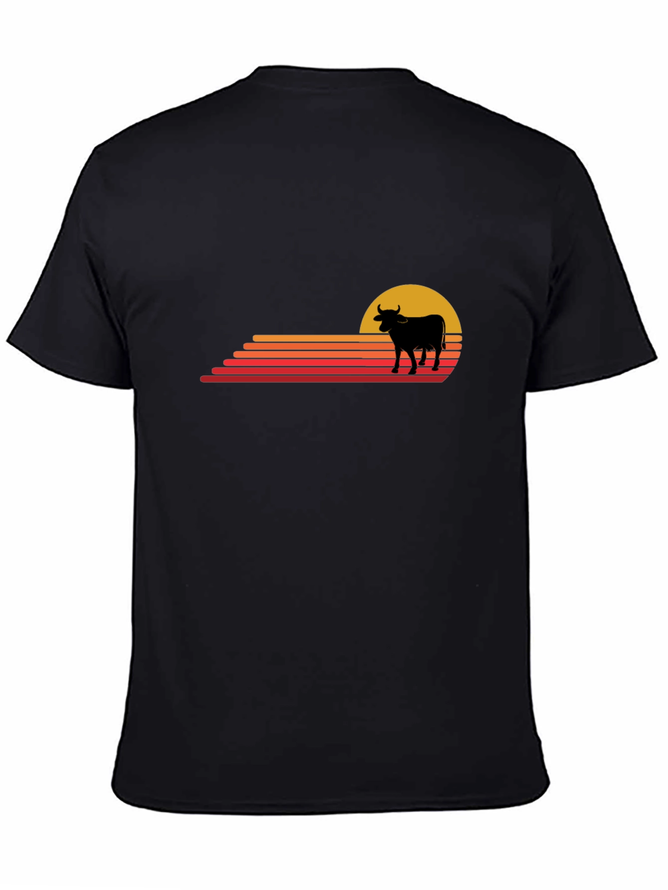 Retro Sunset Cow Graphic Tee