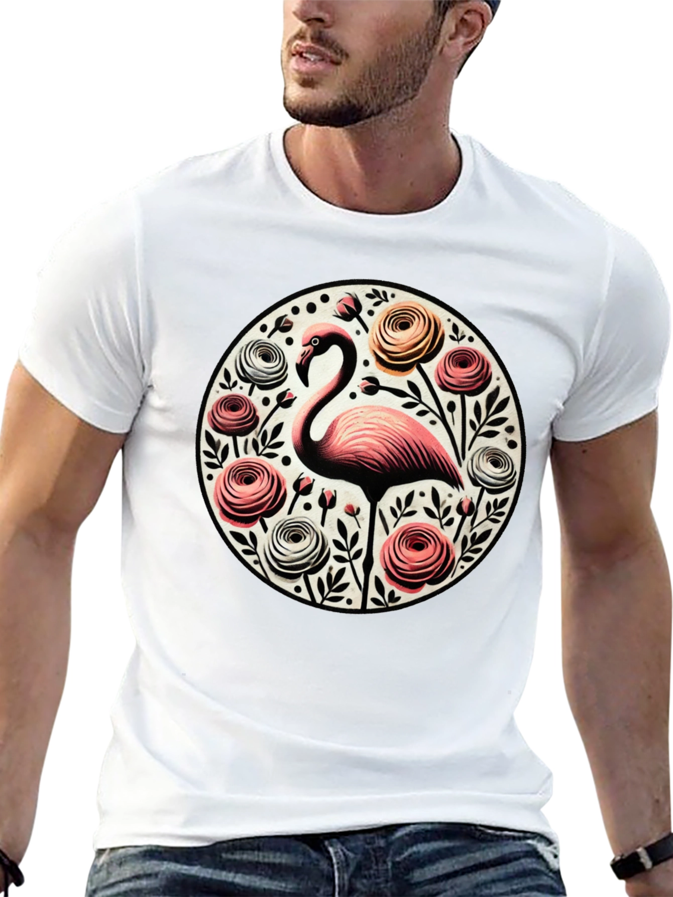 Flamingo Floral Graphic Tee