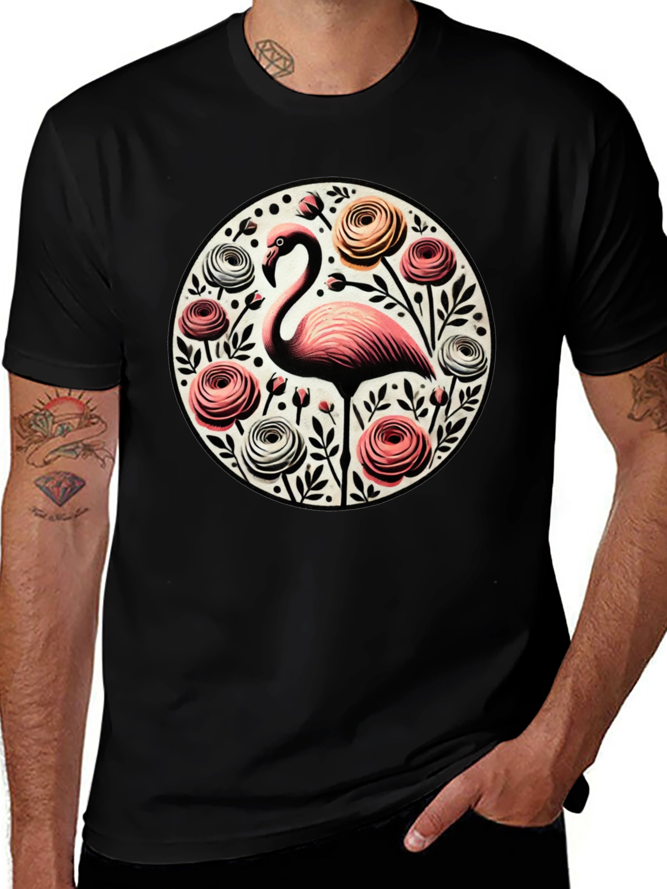 Flamingo Floral Graphic Tee