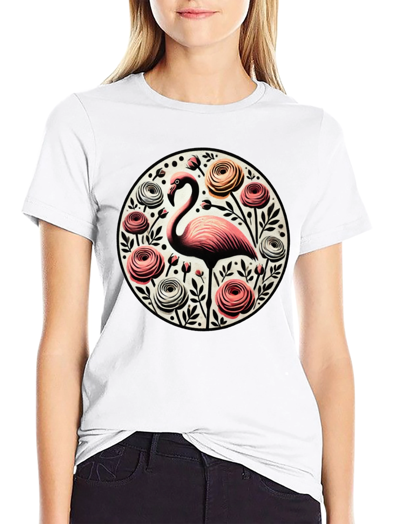 Flamingo Floral Graphic Tee