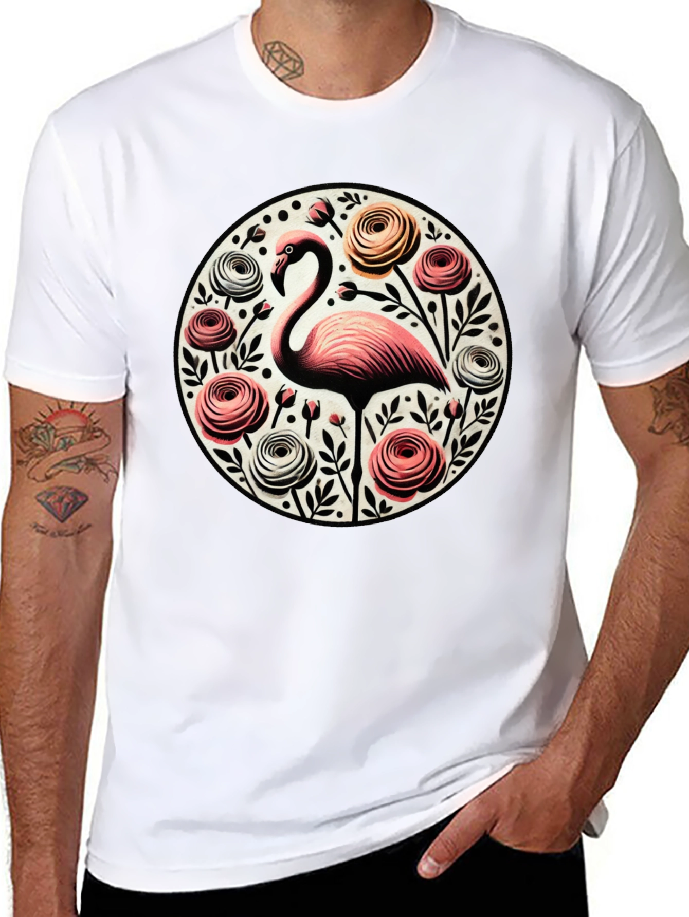 Flamingo Floral Graphic Tee