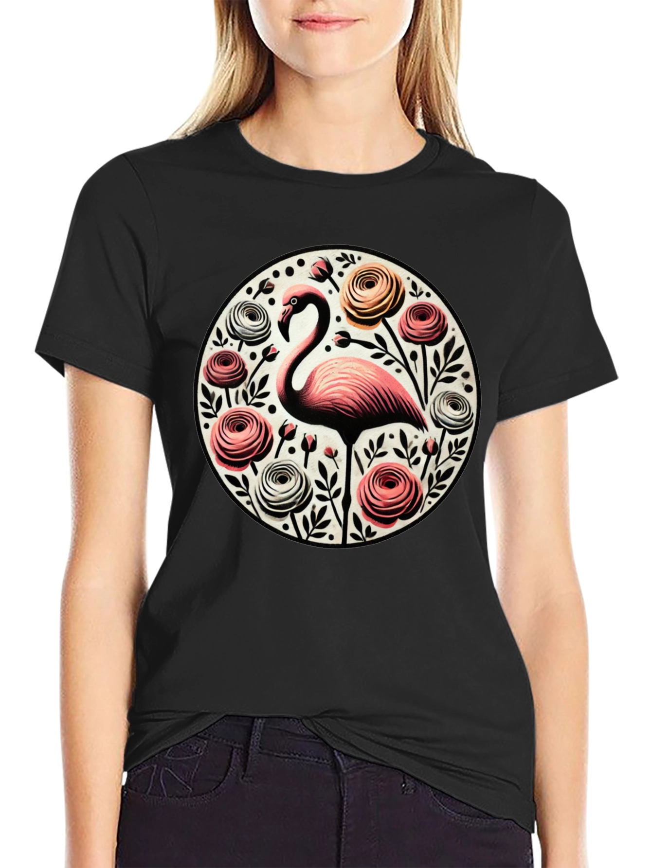 Flamingo Floral Graphic Tee