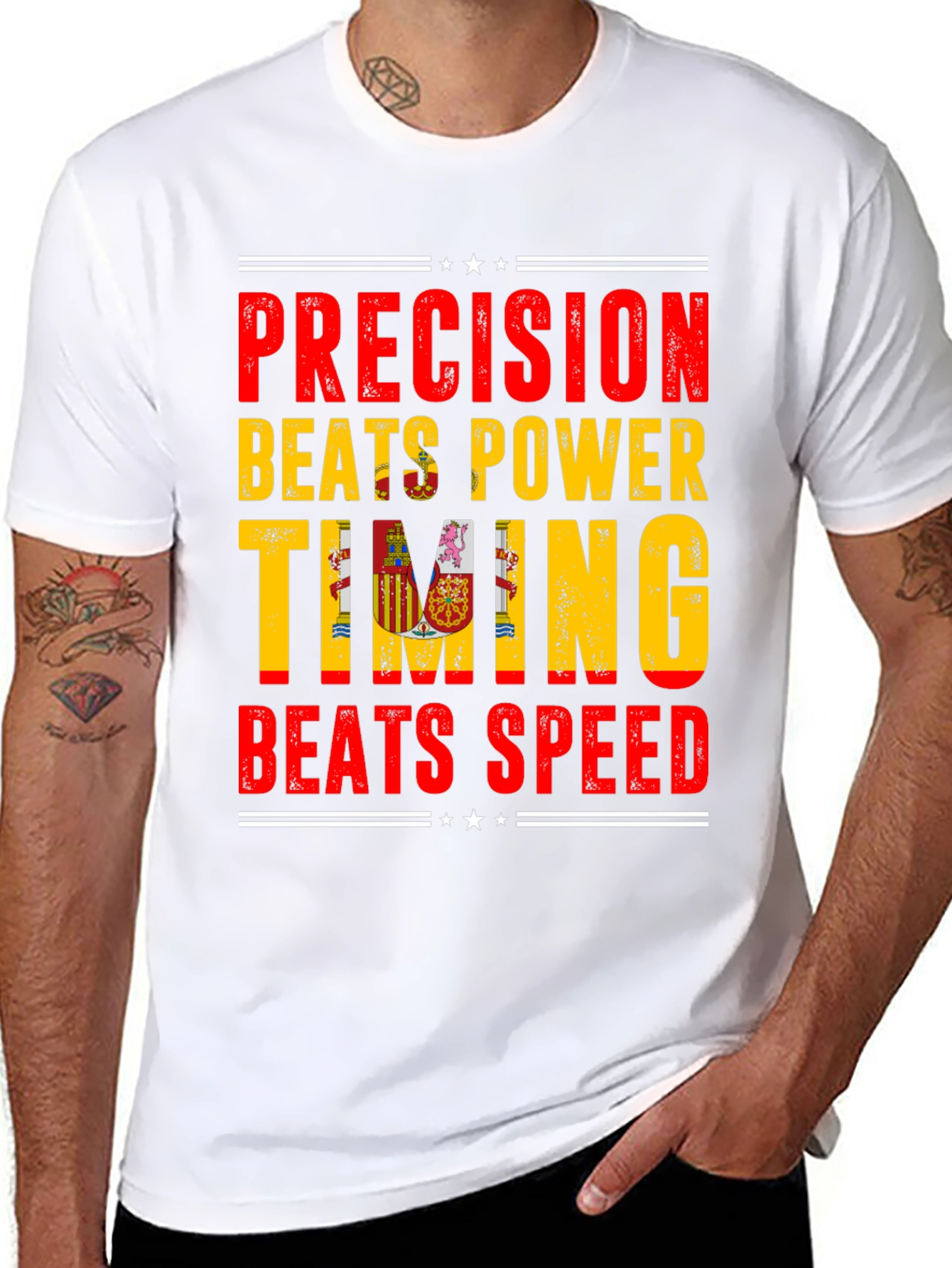 Precision Beats Power Timing Graphic Tee
