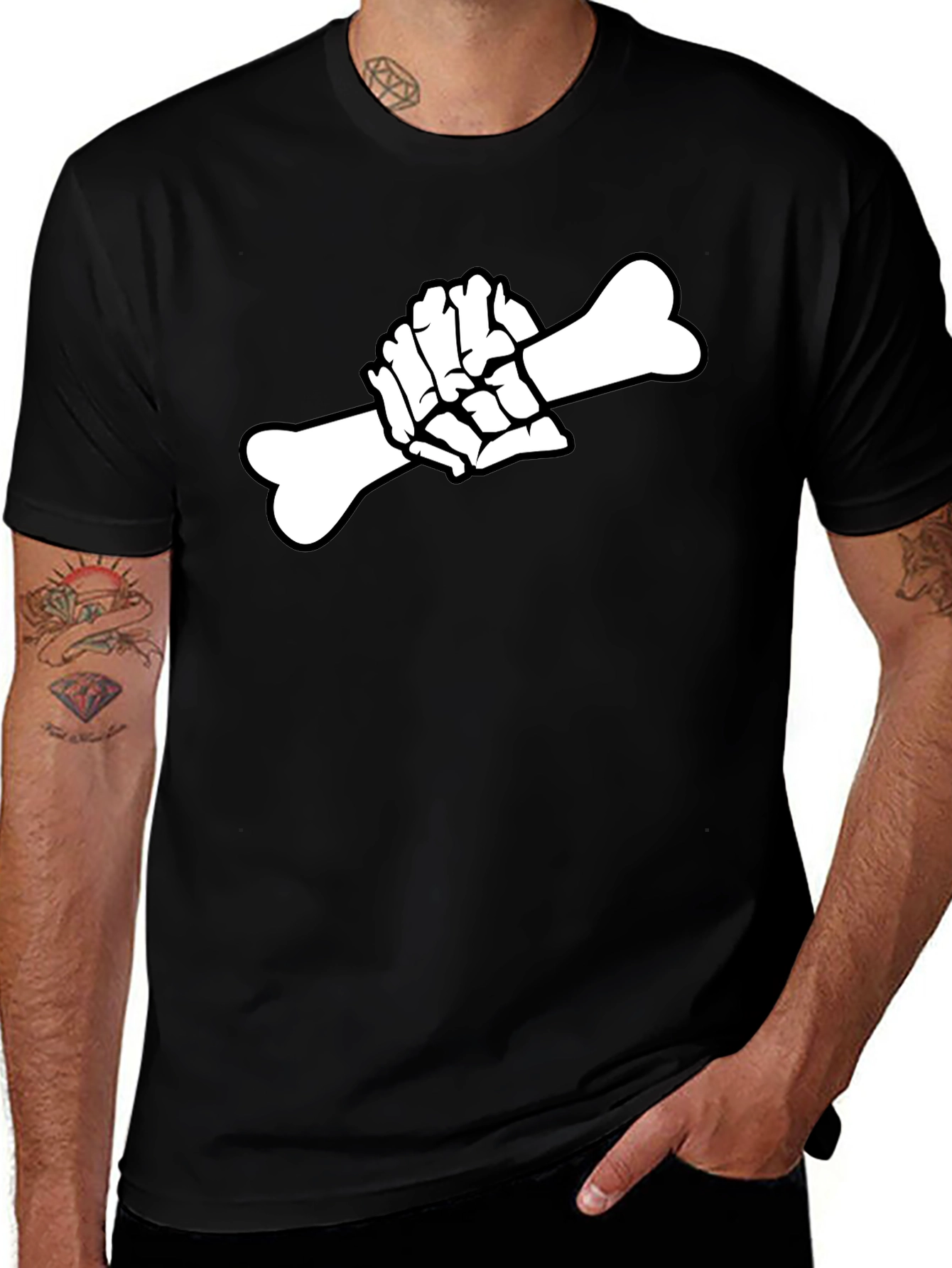 Skeleton Hand Bone T-Shirt - Goth Graphic Tee