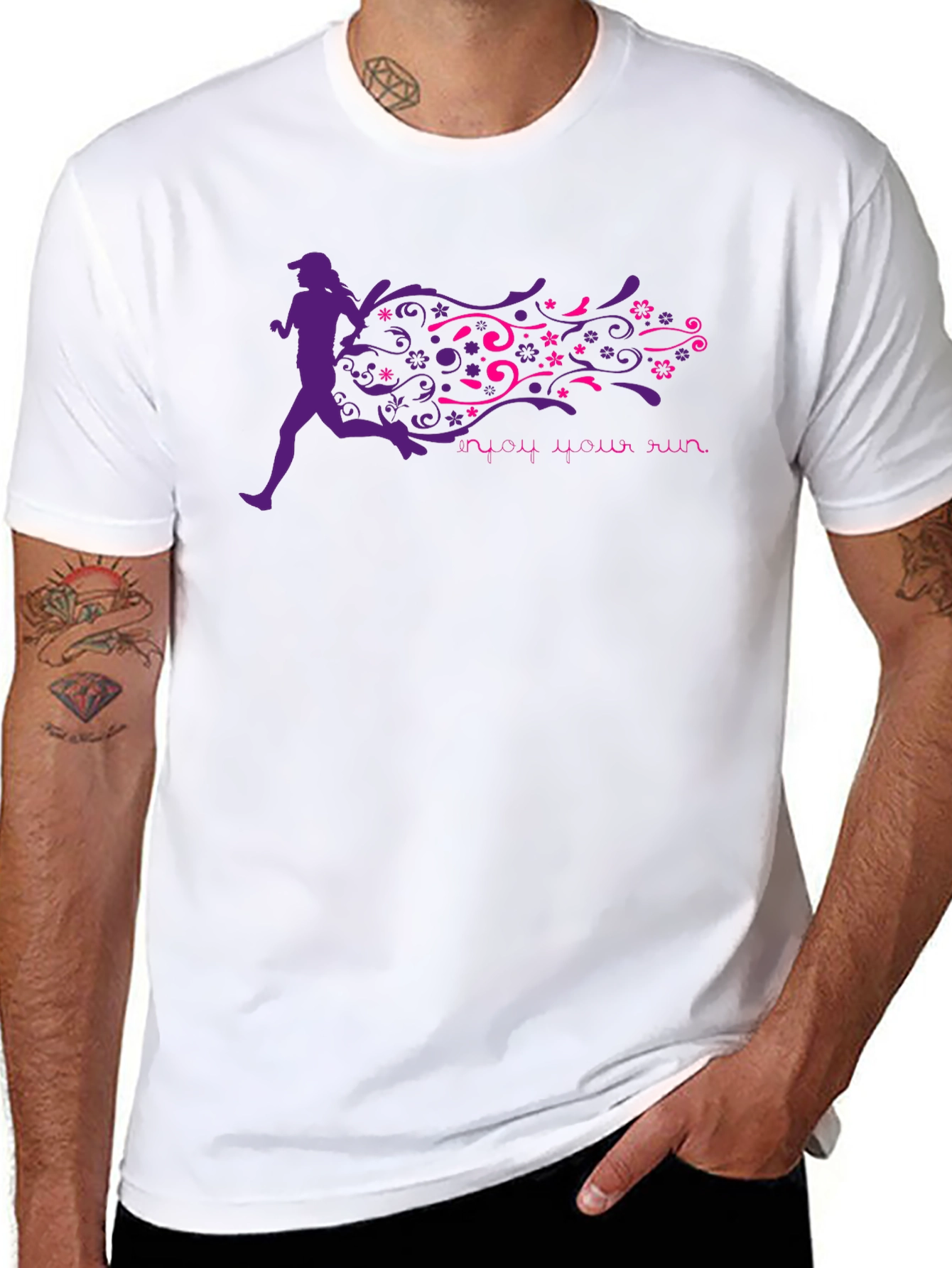 Enjoy Your Run Graphic Tee - Black