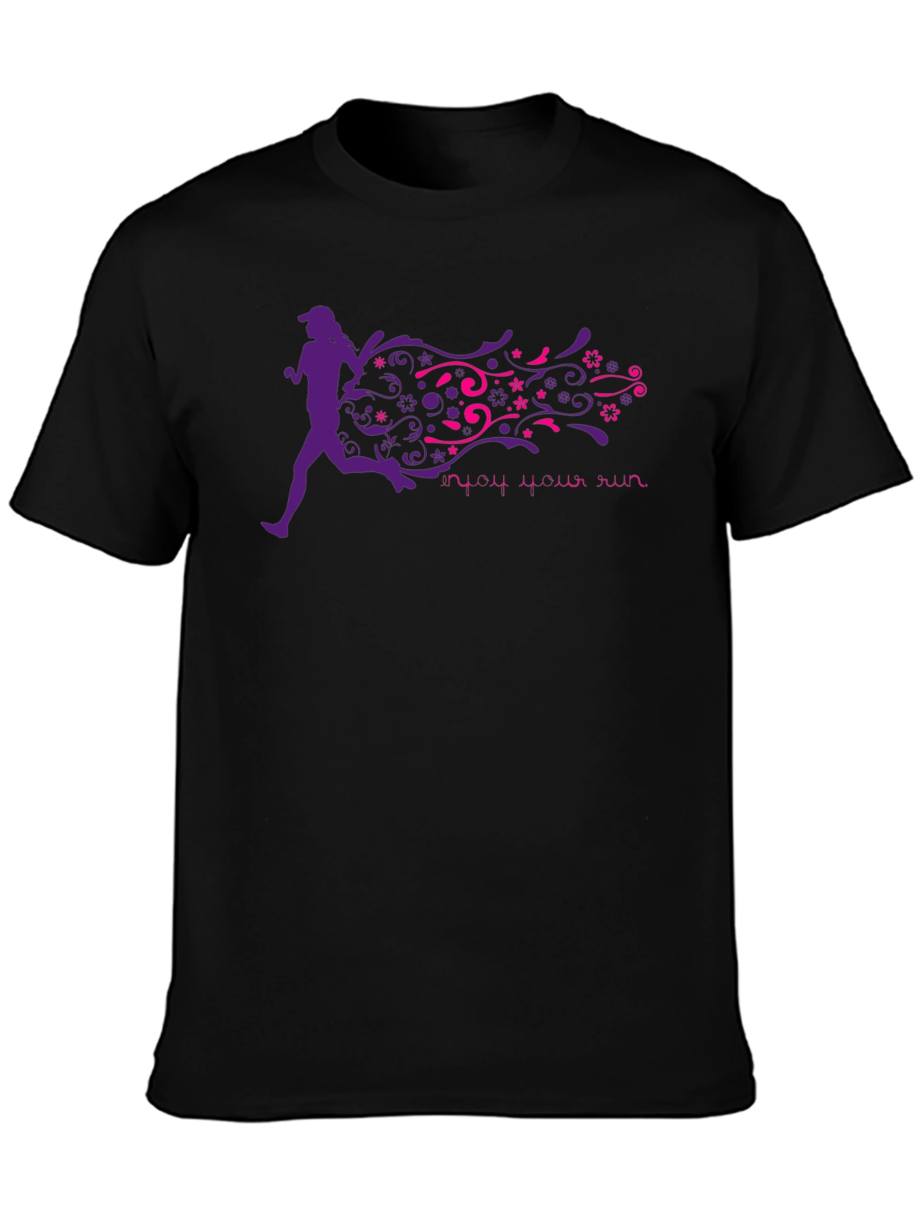 Enjoy Your Run Graphic Tee - Black