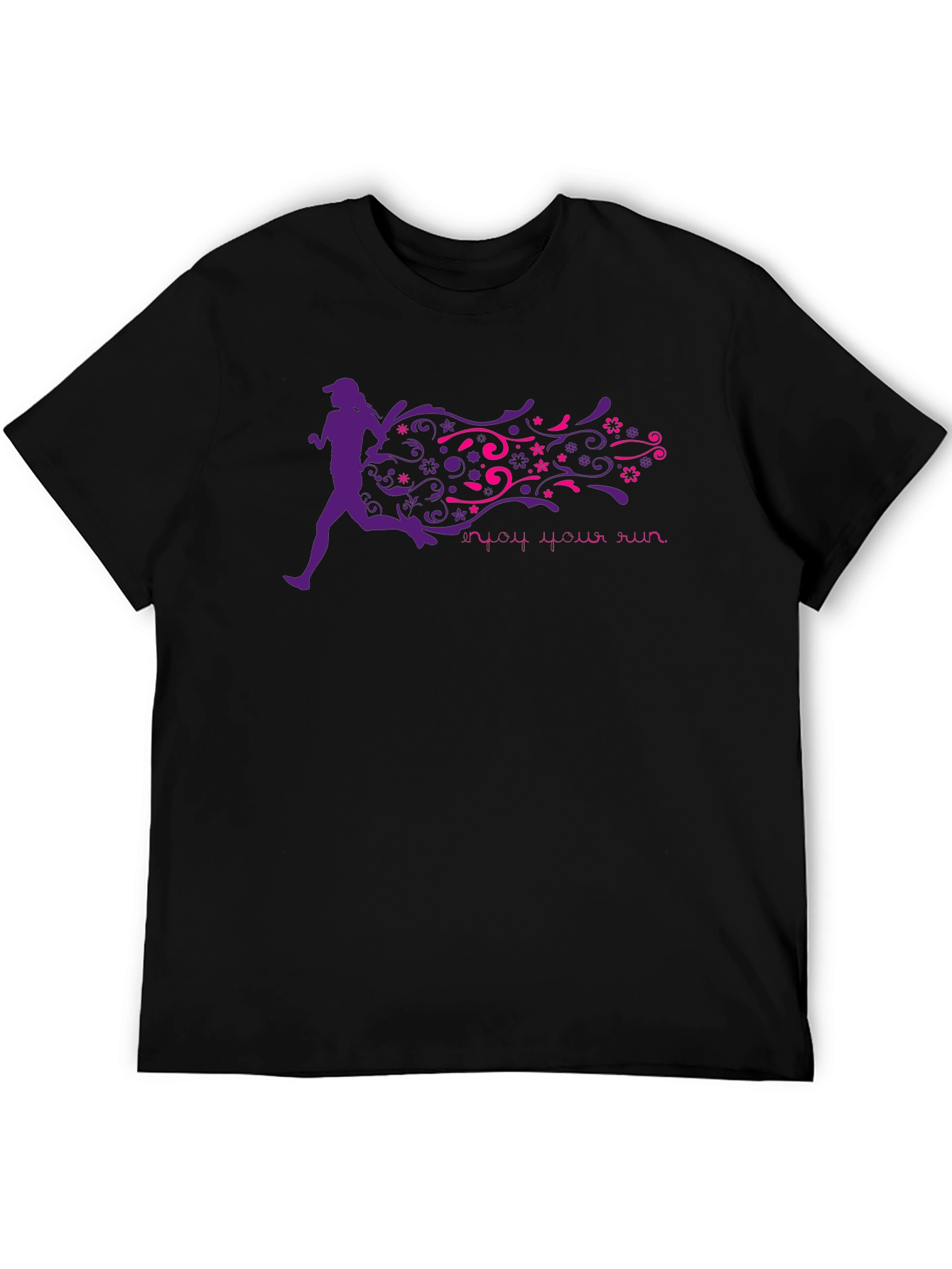 Enjoy Your Run Graphic Tee - Black