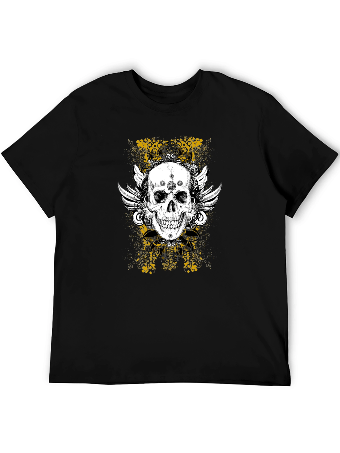 Skull & Wings Graphic Tee - Black