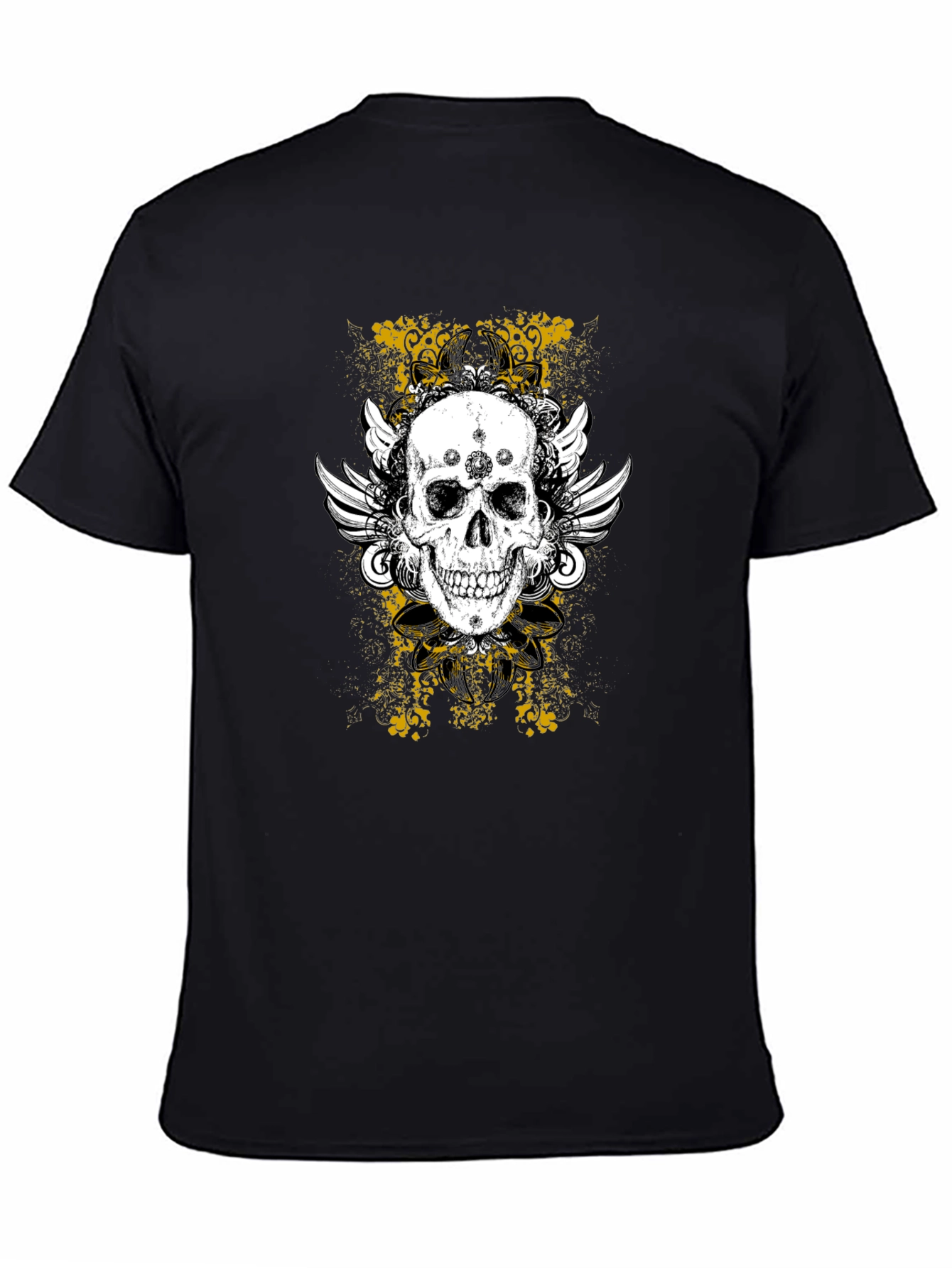 Skull & Wings Graphic Tee - Black