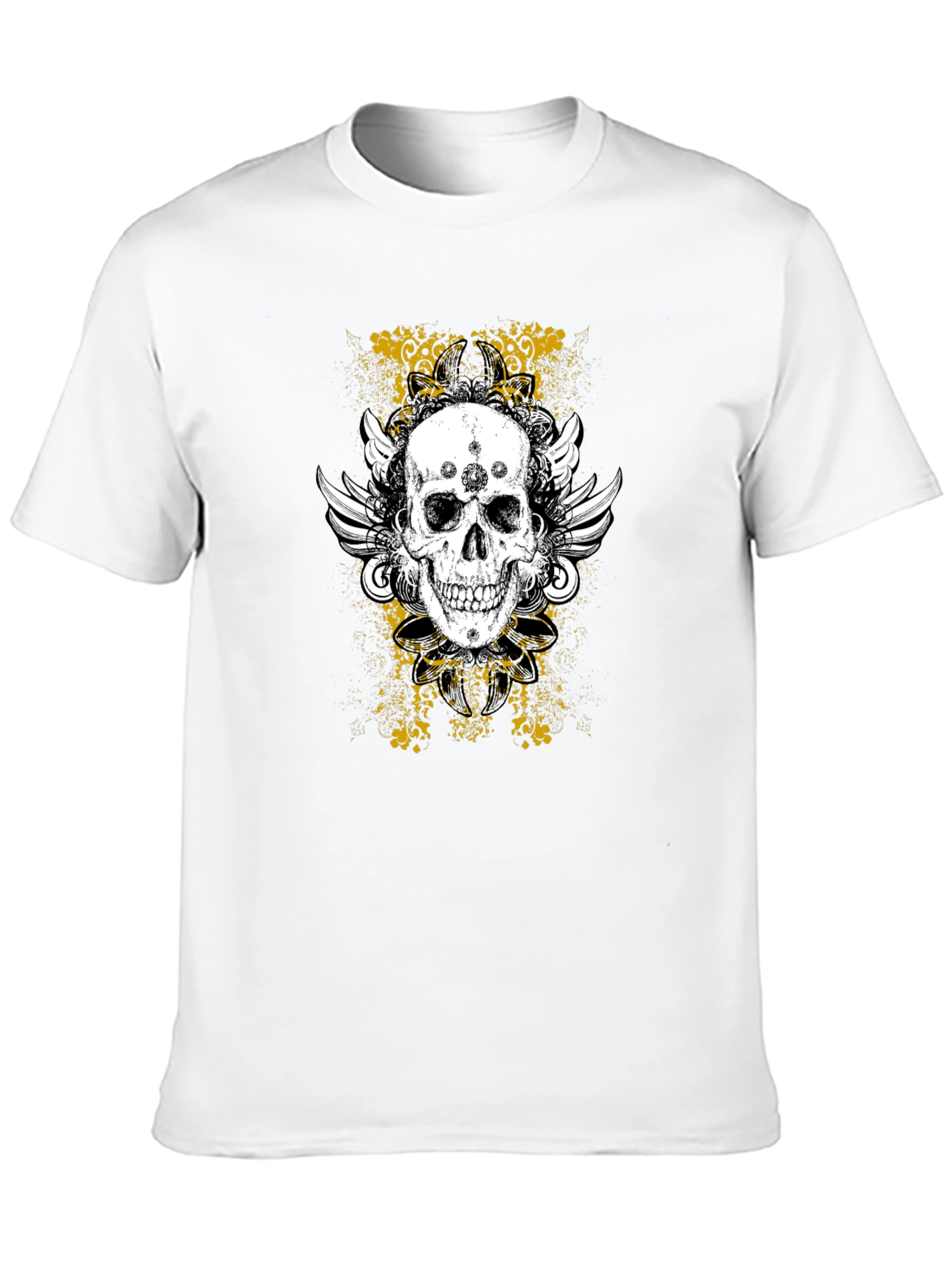 Skull & Wings Graphic Tee - Black