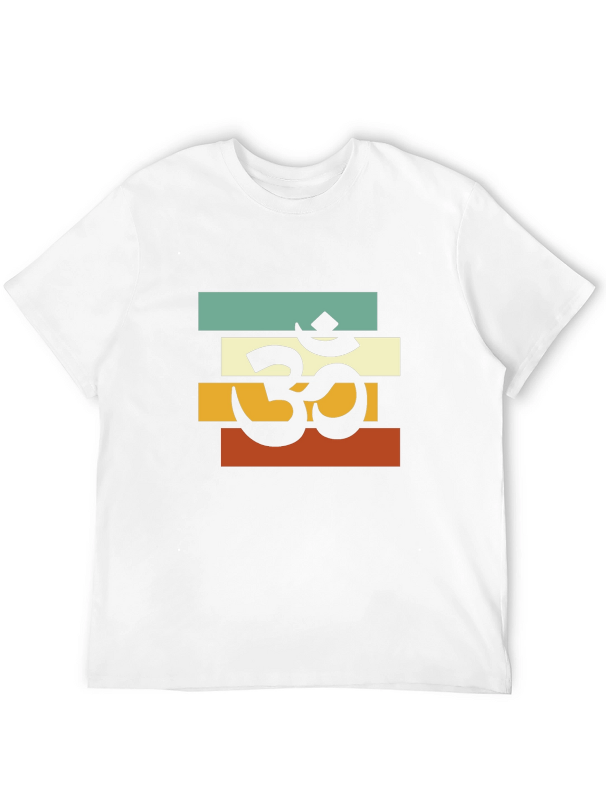 Om Retro Striped T-Shirt - Black