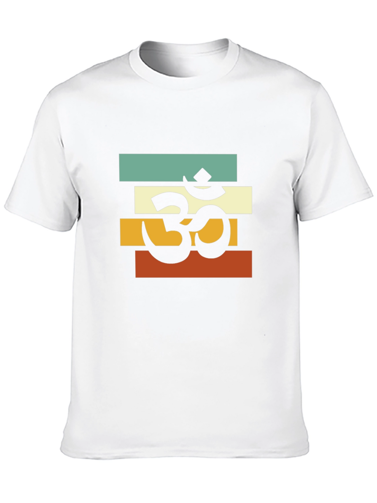 Om Retro Striped T-Shirt - Black