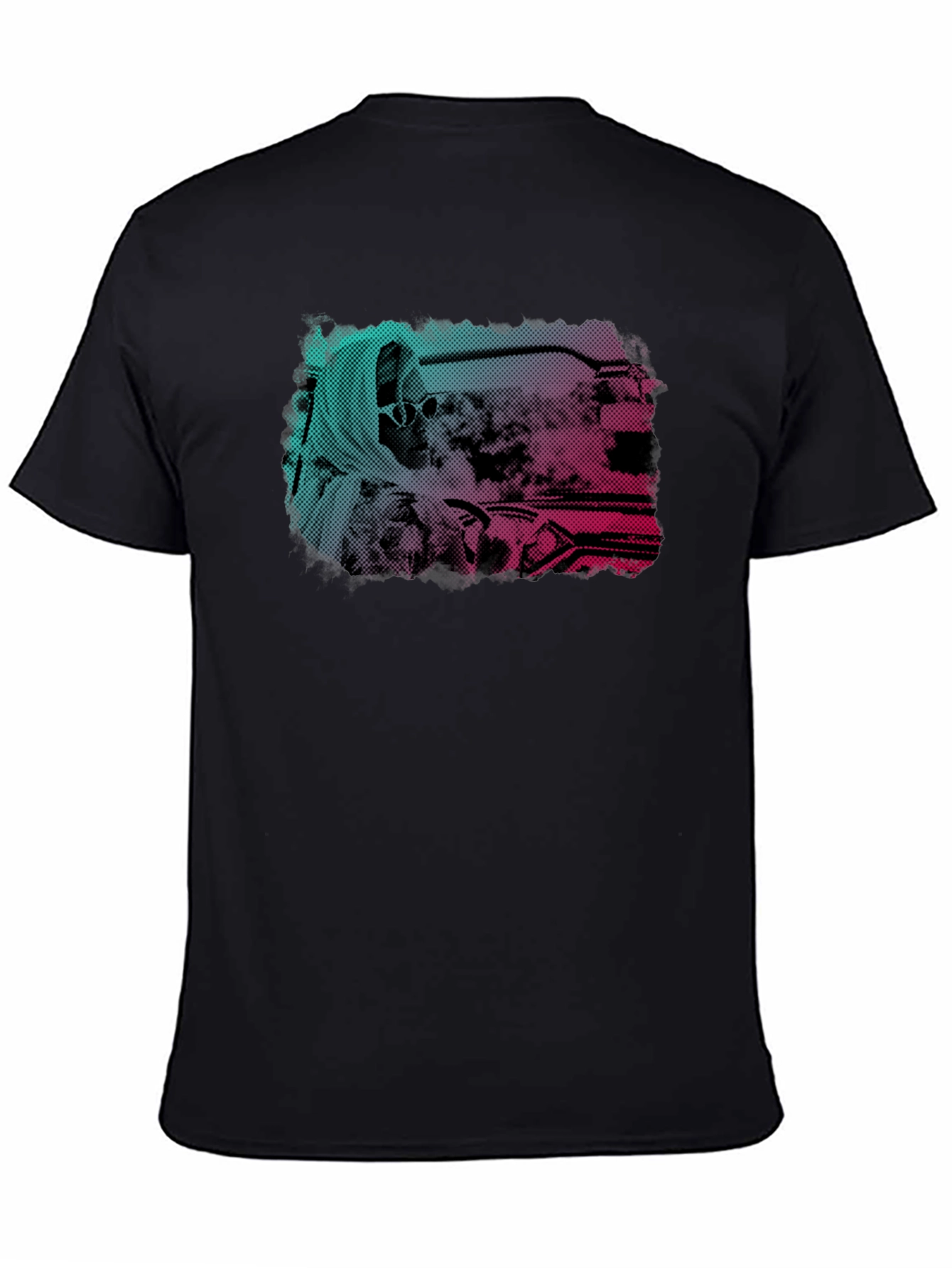 Retro Halftone Graphic Print T-Shirt