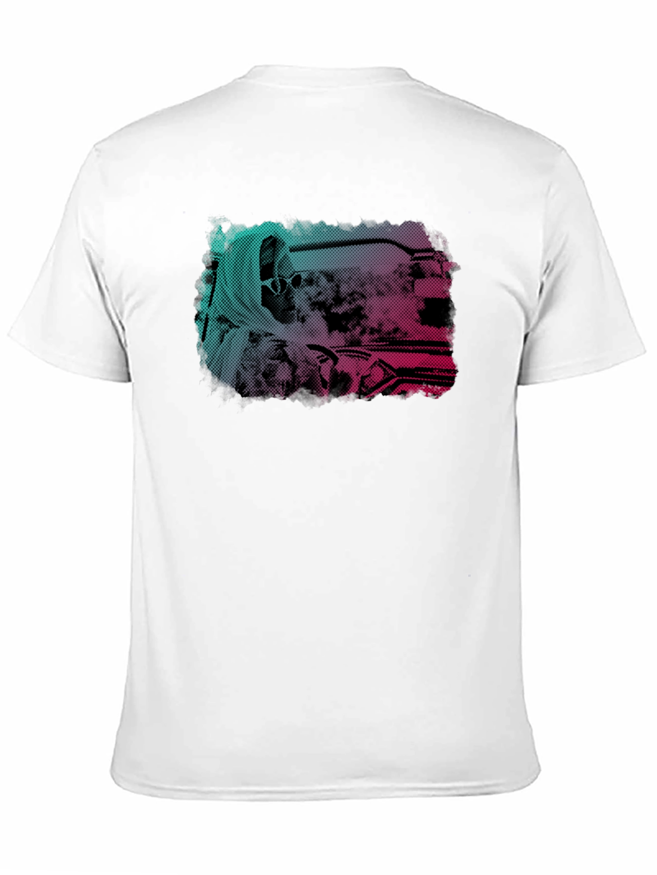 Retro Halftone Graphic Print T-Shirt