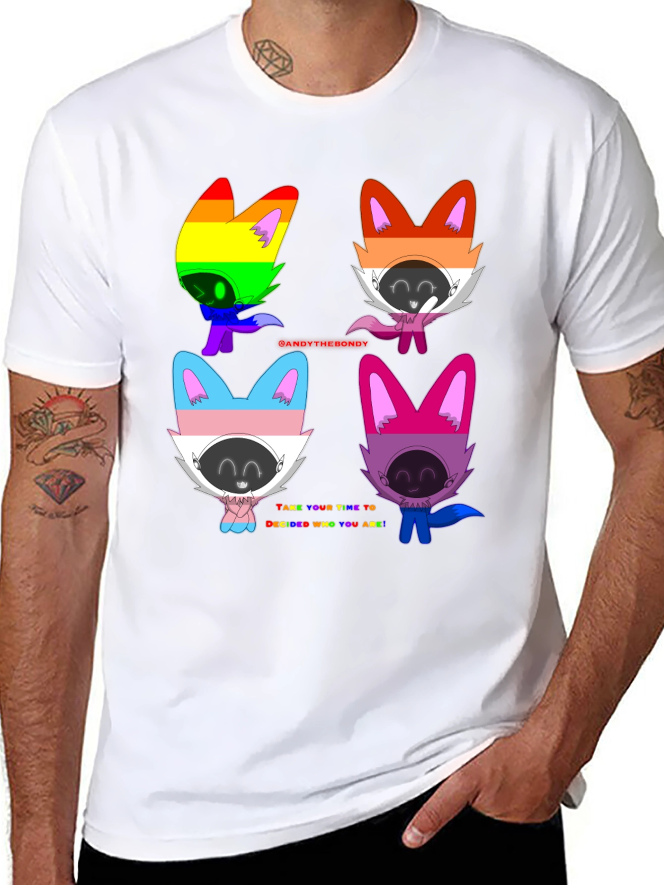 LGBTQ+ Pride Cartoon Character T-Shirt