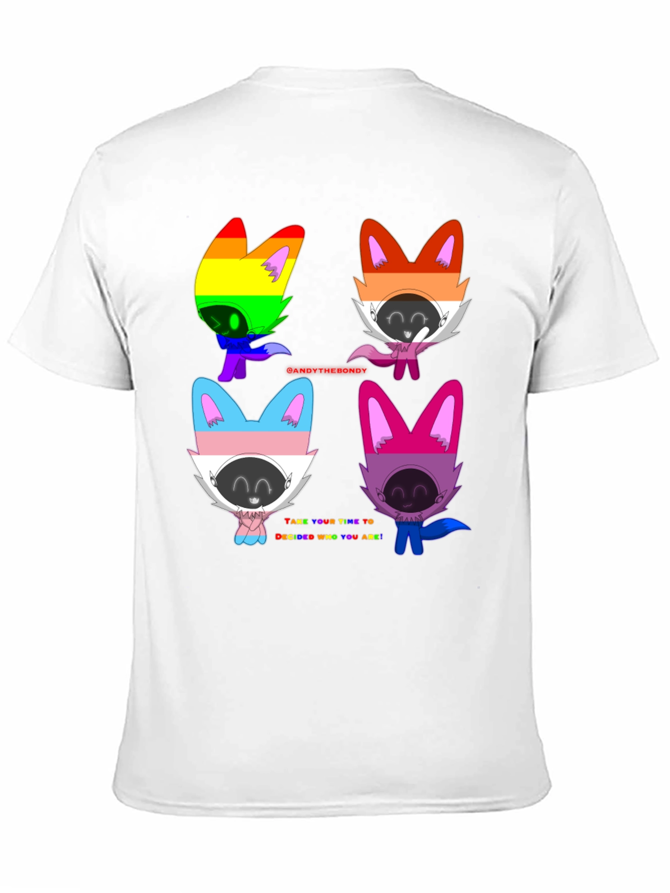 LGBTQ+ Pride Cartoon Character T-Shirt