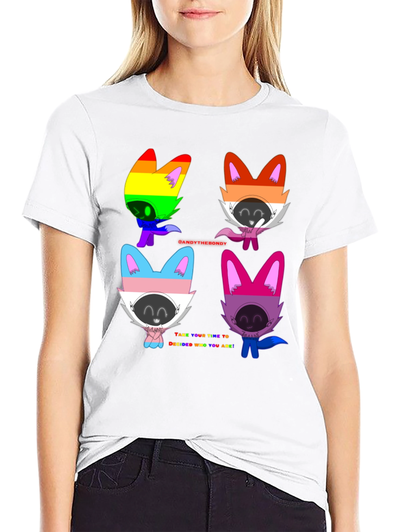 LGBTQ+ Pride Cartoon Character T-Shirt