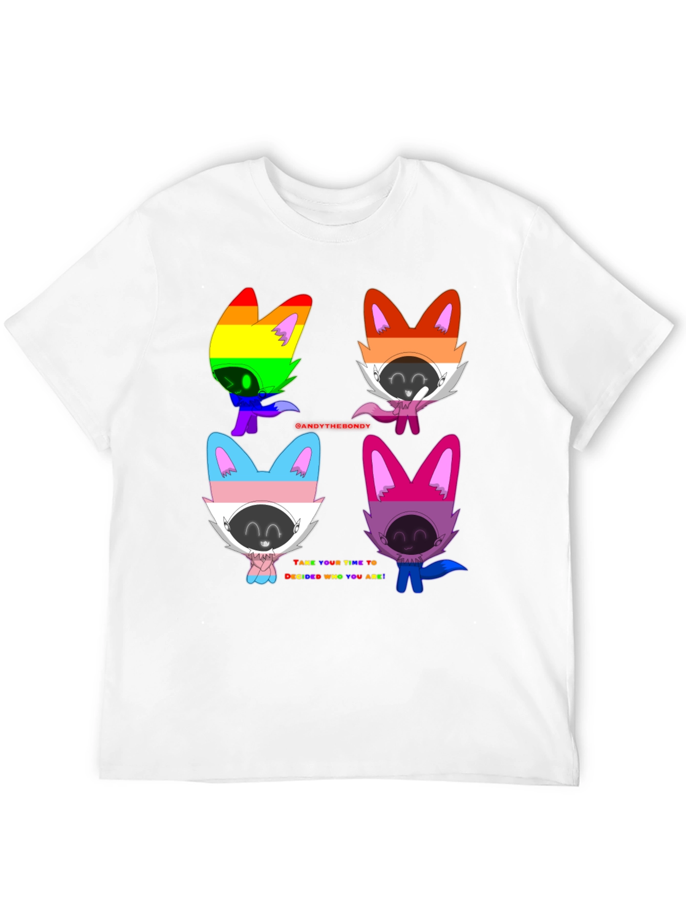 LGBTQ+ Pride Cartoon Character T-Shirt